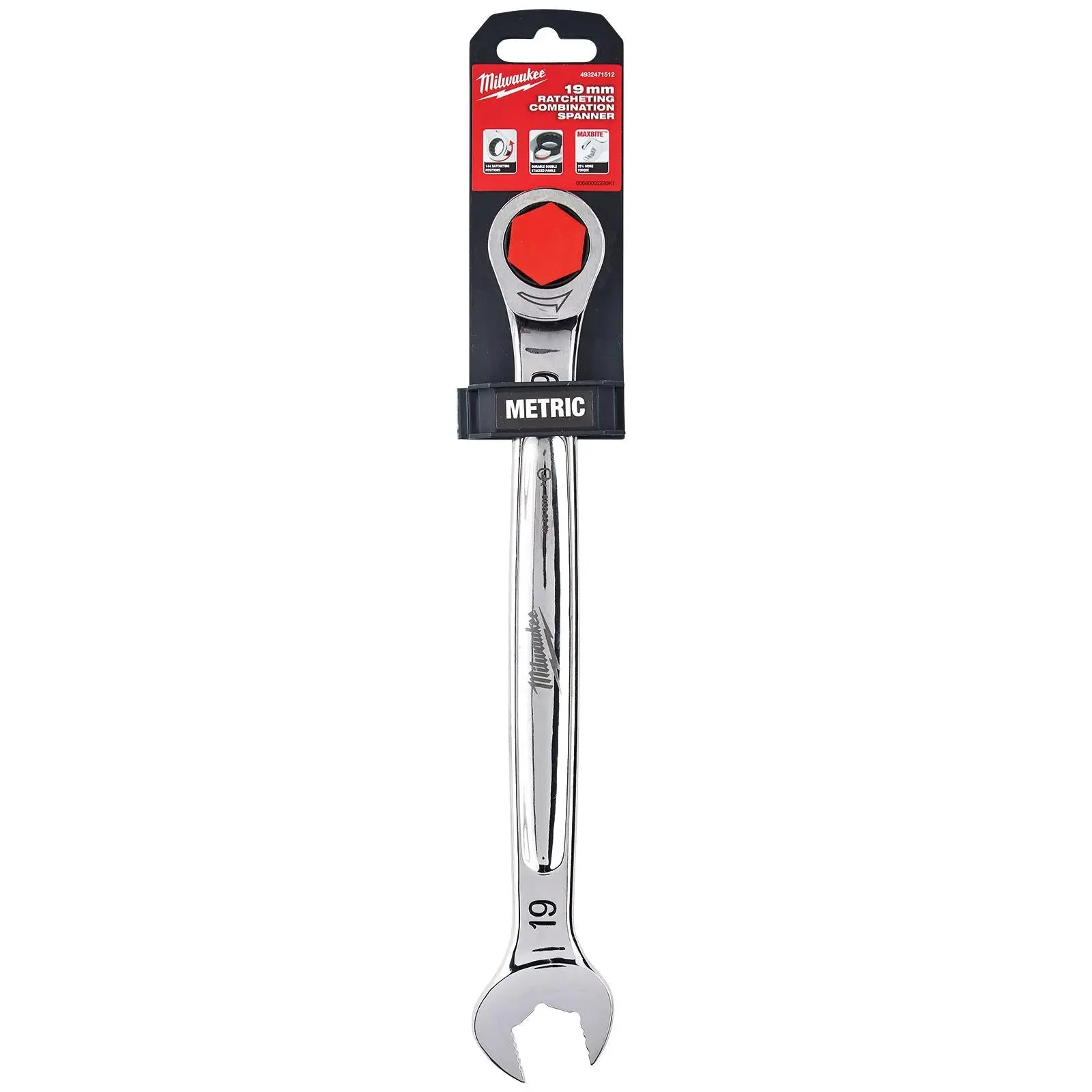 Milwaukee Ratchet Combination Spanners MAX BITE Fixed Head Open End Ring - Choose Size - Image 11