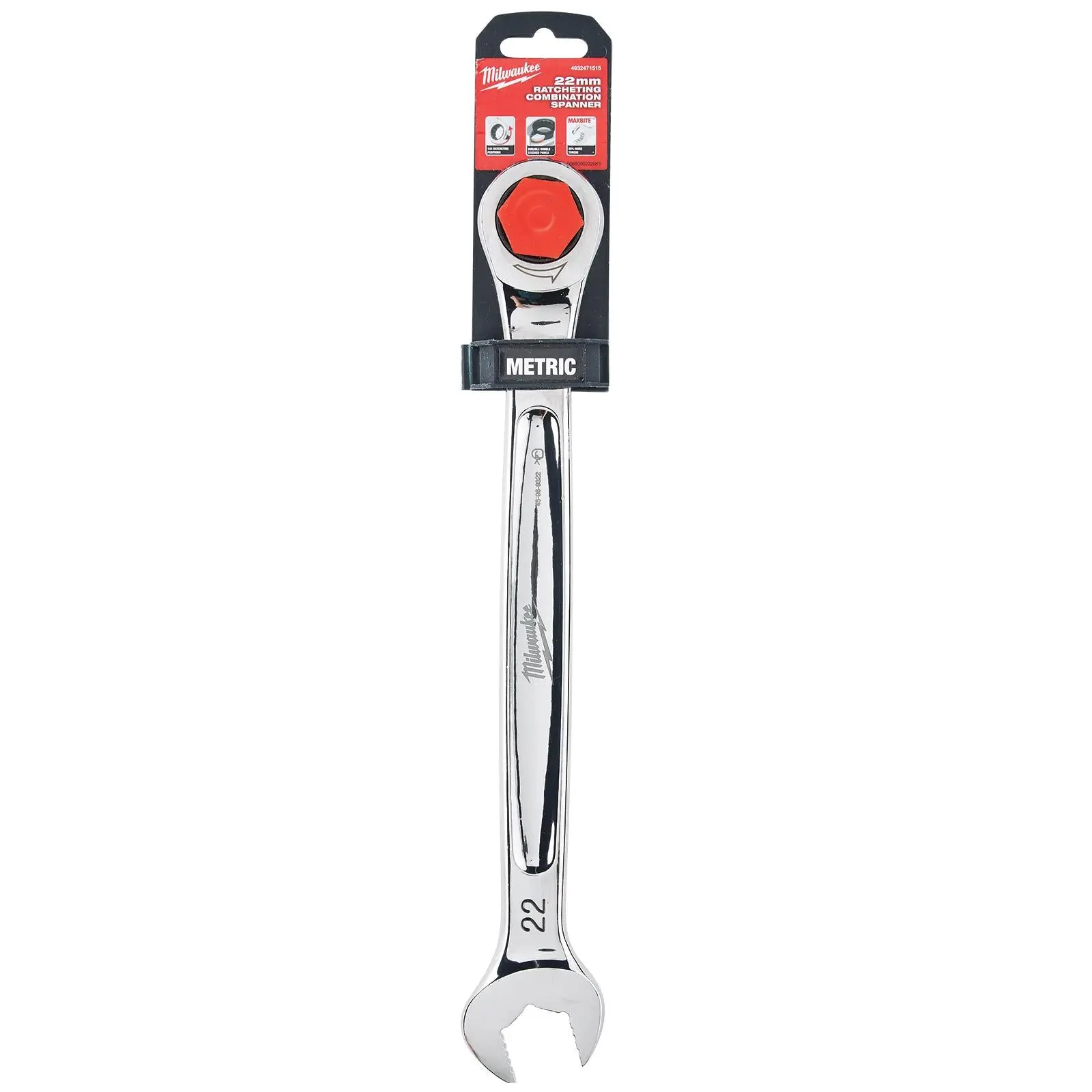 Milwaukee Ratchet Combination Spanners MAX BITE Fixed Head Open End Ring - Choose Size - Image 18