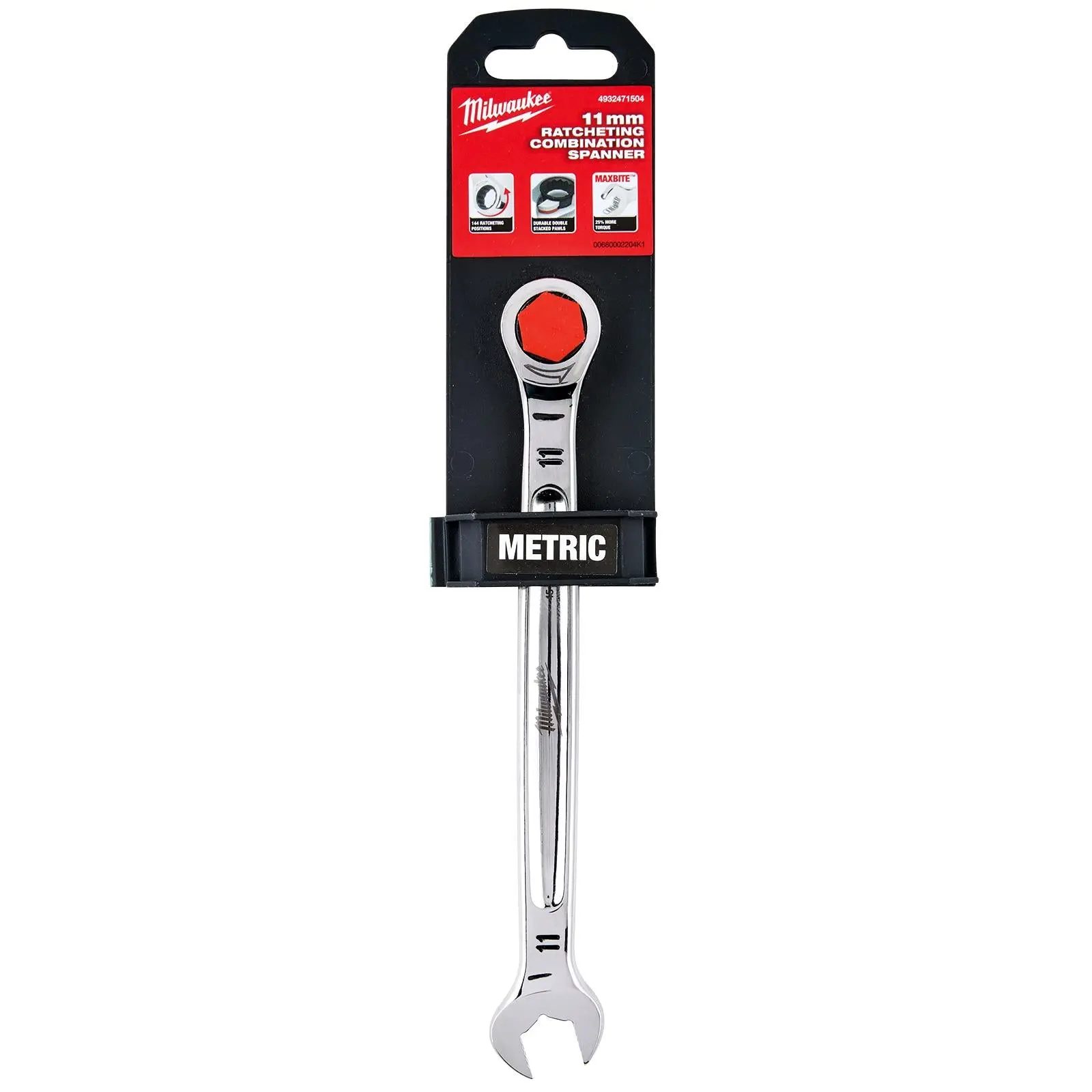 Milwaukee Ratchet Combination Spanners MAX BITE Fixed Head Open End Ring - Choose Size - Image 2