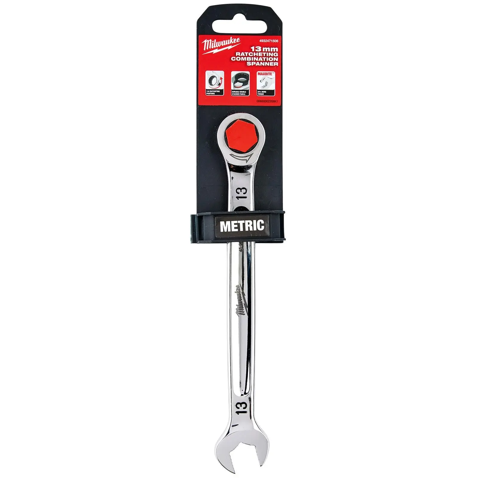 Milwaukee Ratchet Combination Spanners MAX BITE Fixed Head Open End Ring - Choose Size - Image 23
