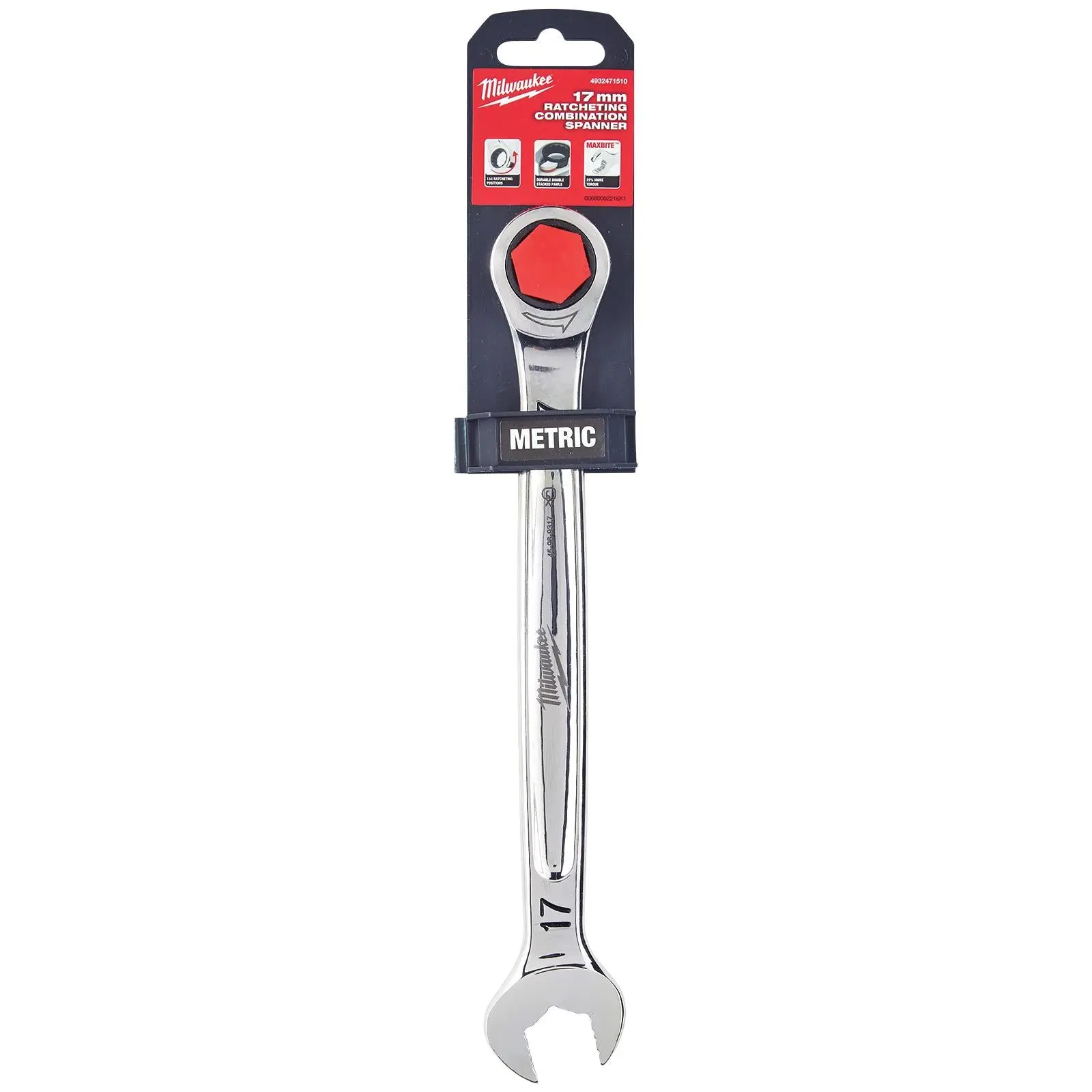 Milwaukee Ratchet Combination Spanners MAX BITE Fixed Head Open End Ring - Choose Size - Image 31