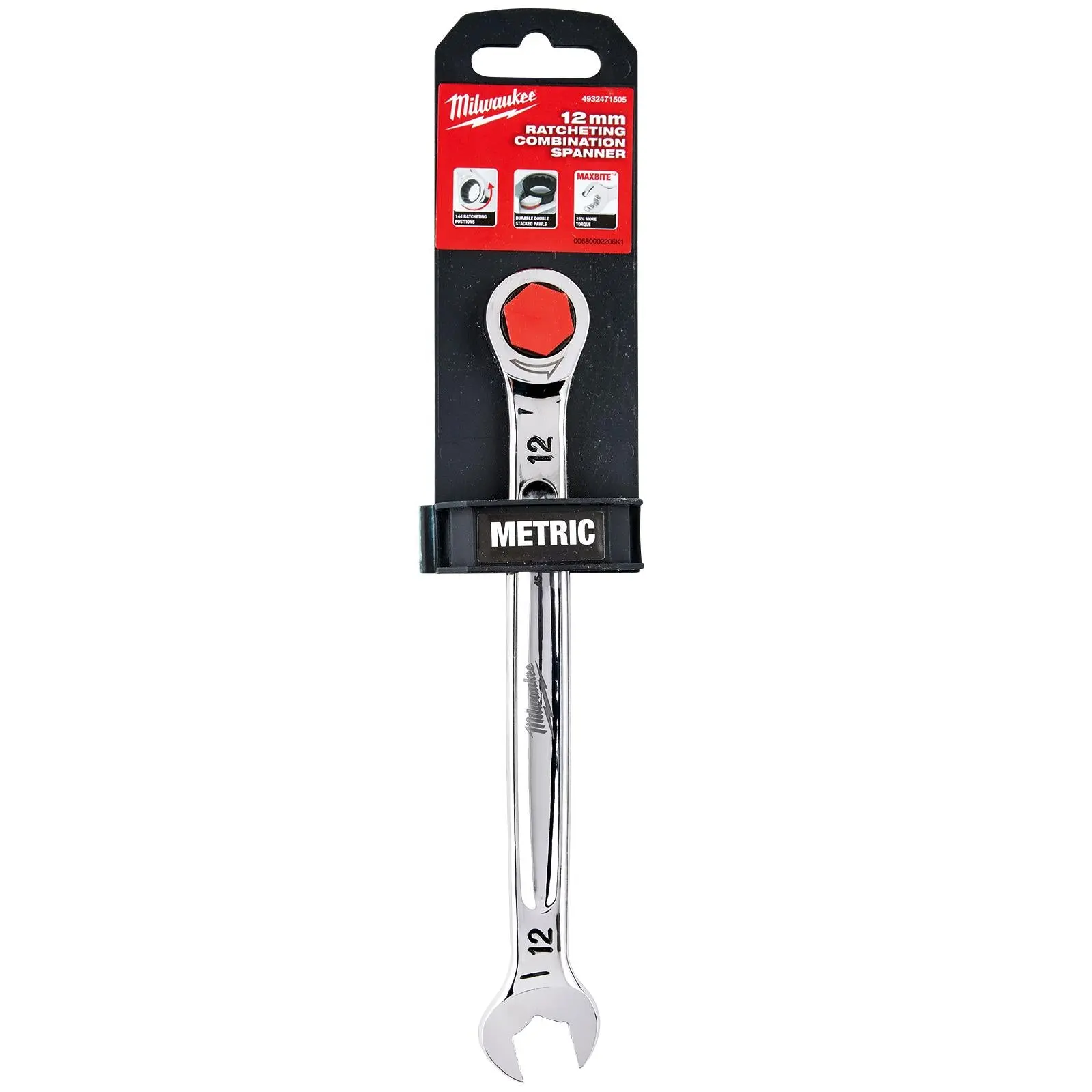 Milwaukee Ratchet Combination Spanners MAX BITE Fixed Head Open End Ring - Choose Size - Image 37