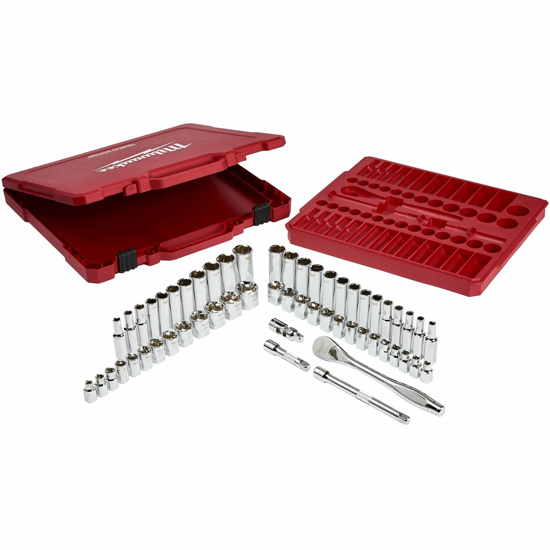 Milwaukee Ratchet Socket Set 3/8" Drive 56 Piece Metric Imperial - Image 4