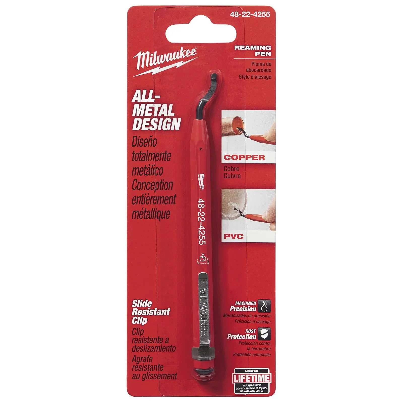 Milwaukee Reaming Pen Copper Plastic PVC Pipe Deburring Tool - Image 3