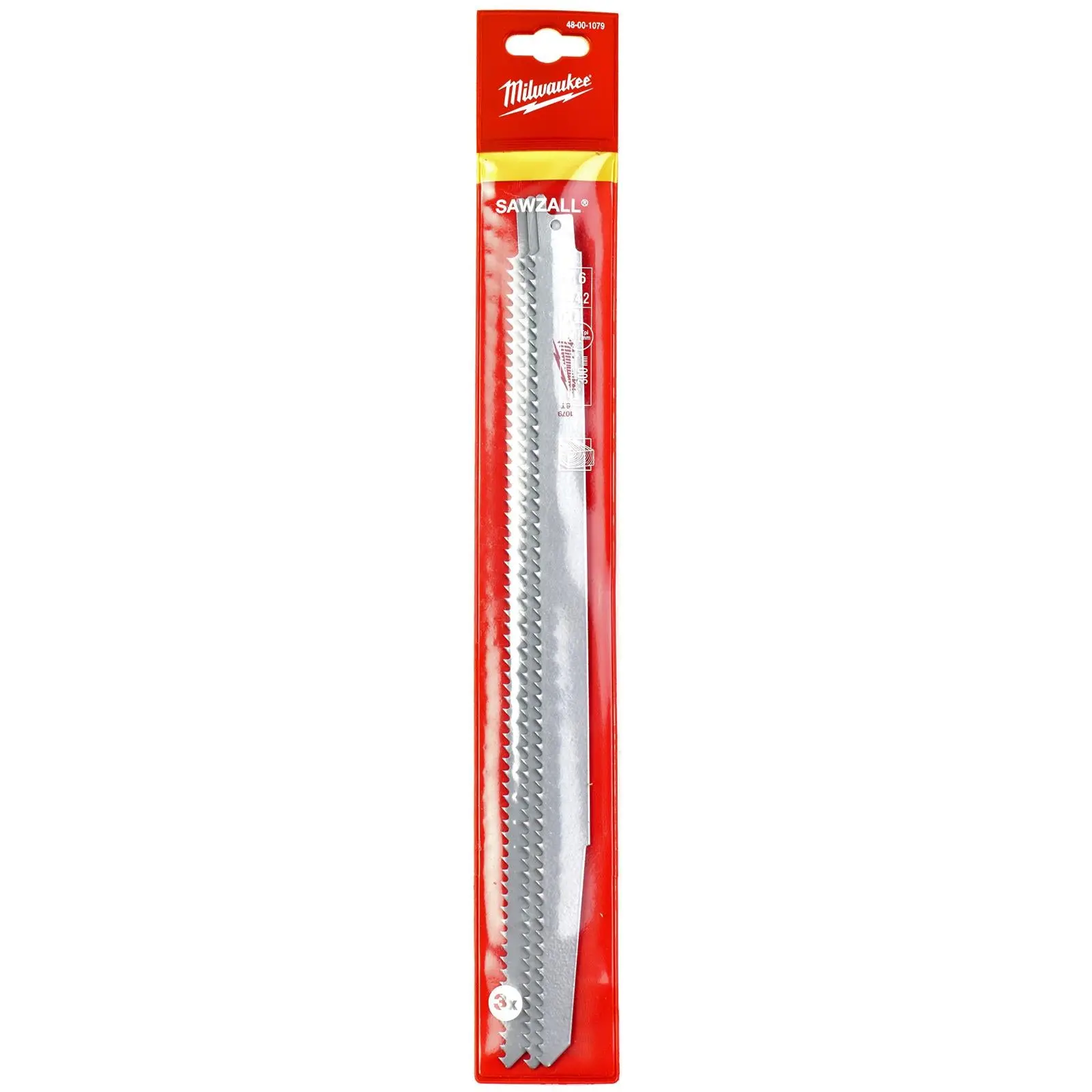 Milwaukee Reciprocating Saw Blade Sawzall 300mm 6 TPI 3 Pack Wood S1344D - Image 2