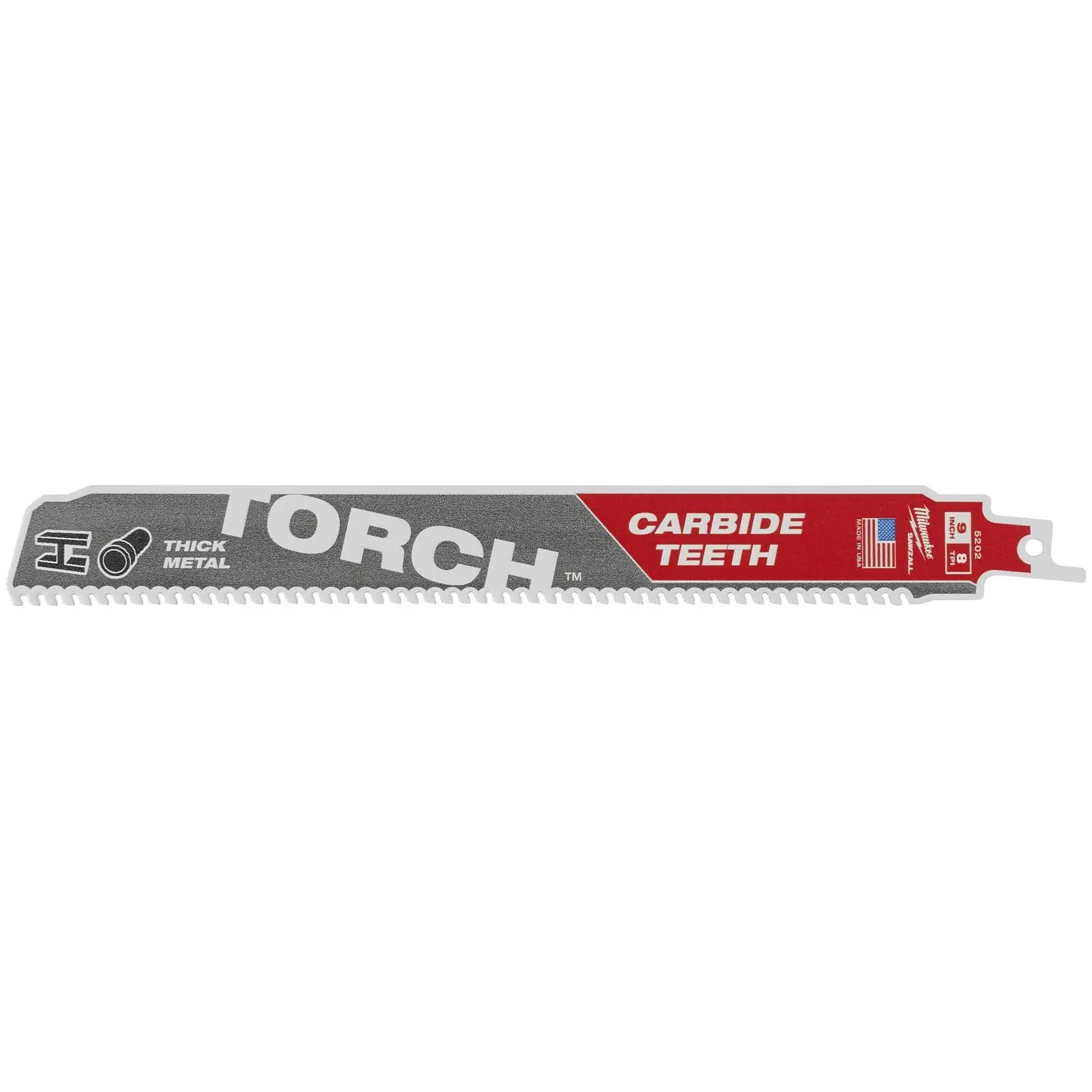 Milwaukee SAWZALL Metal Heavy Duty TCT TORCH Reciprocating Saw Blade 230mm 8 TPI
