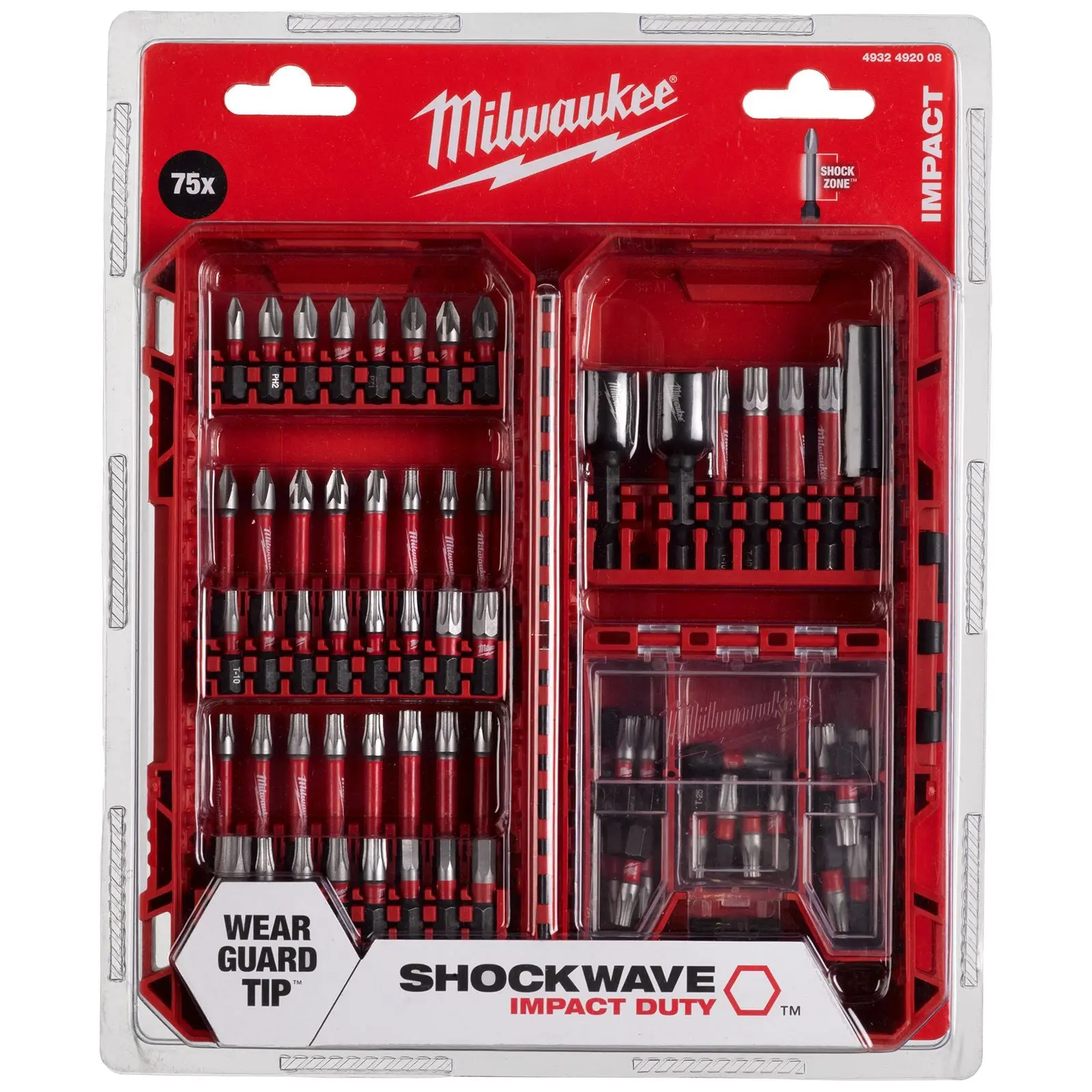 Milwaukee Screwdriver and Nut Driver Bit Set 75 Piece SHOCKWAVE Impact Duty - Image 3
