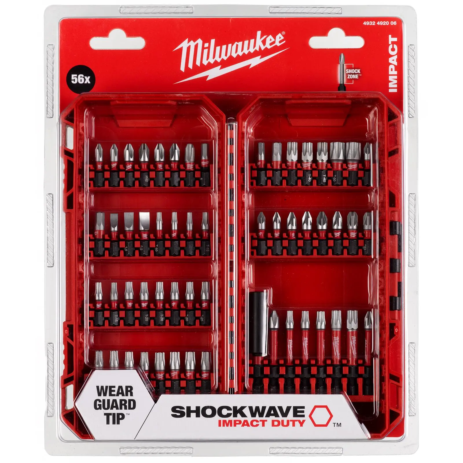 Milwaukee Screwdriver Bit Set Shockwave Impact Duty Drill Power Tool 56pc - Image 2