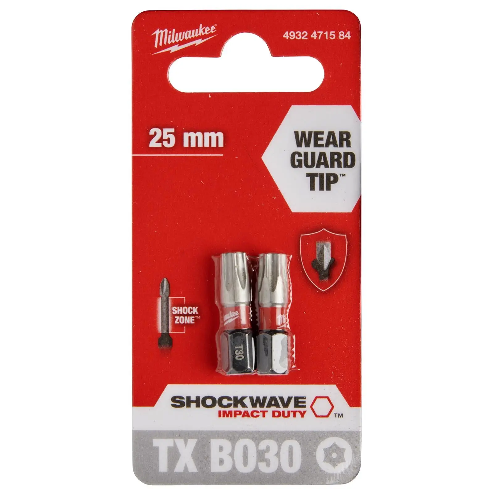 Milwaukee Screwdriver Bits Shockwave Impact Duty PH PZ TX HEX SL Blister Packed - Image 109