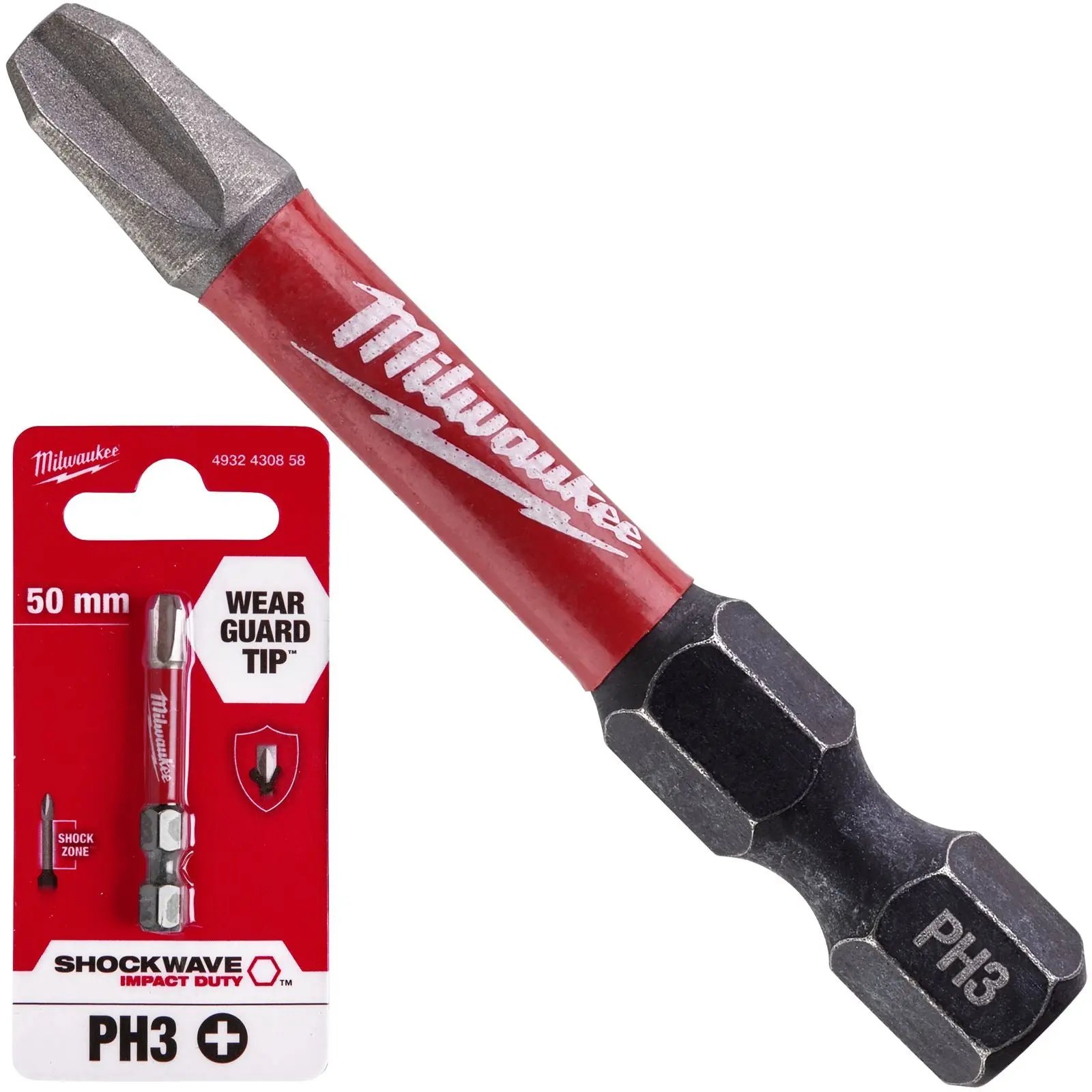 Milwaukee Screwdriver Bits Shockwave Impact Duty PH PZ TX HEX SL Blister Packed - Image 114