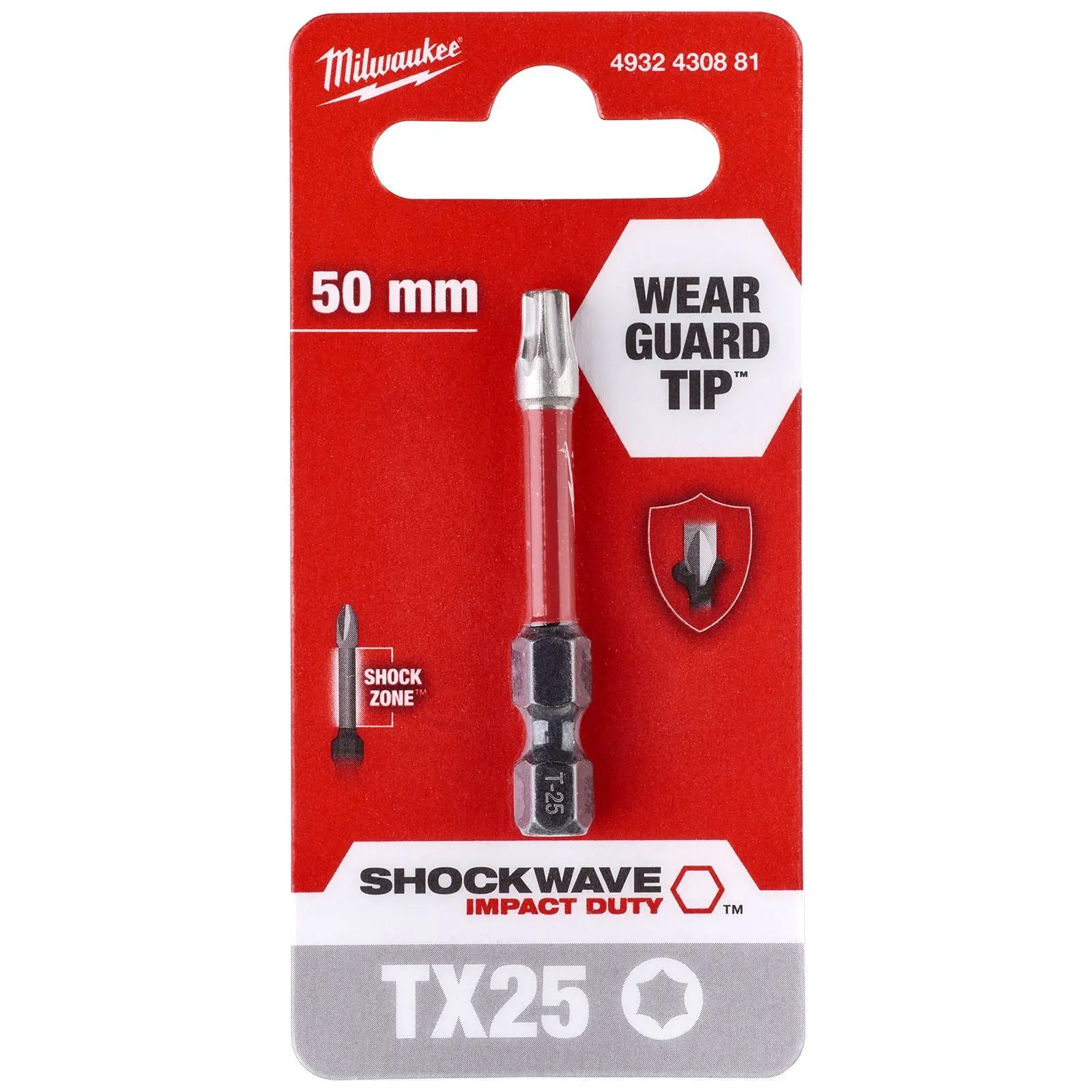 Milwaukee Screwdriver Bits Shockwave Impact Duty PH PZ TX HEX SL Blister Packed - Image 118