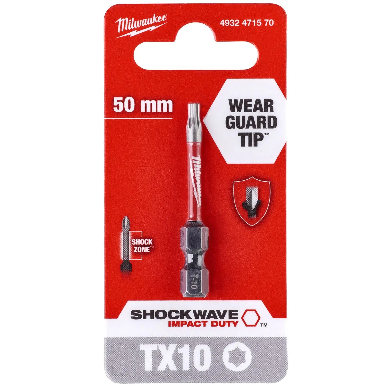 Milwaukee Screwdriver Bits Shockwave Impact Duty PH PZ TX HEX SL Blister Packed - Image 124