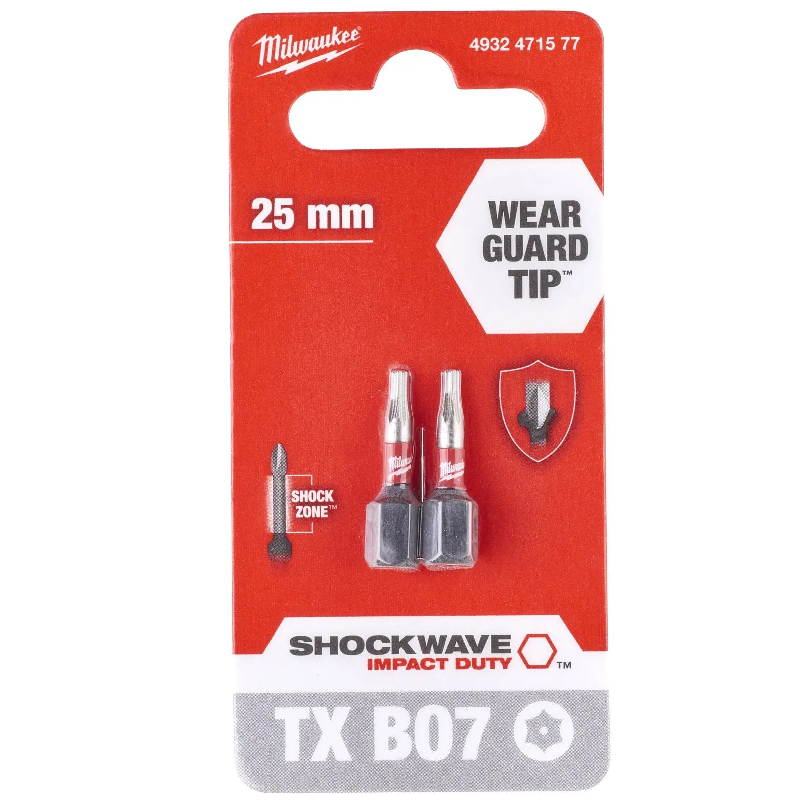 Milwaukee Screwdriver Bits Shockwave Impact Duty PH PZ TX HEX SL Blister Packed - Image 127