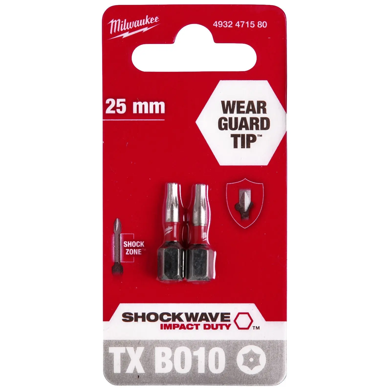 Milwaukee Screwdriver Bits Shockwave Impact Duty PH PZ TX HEX SL Blister Packed - Image 134