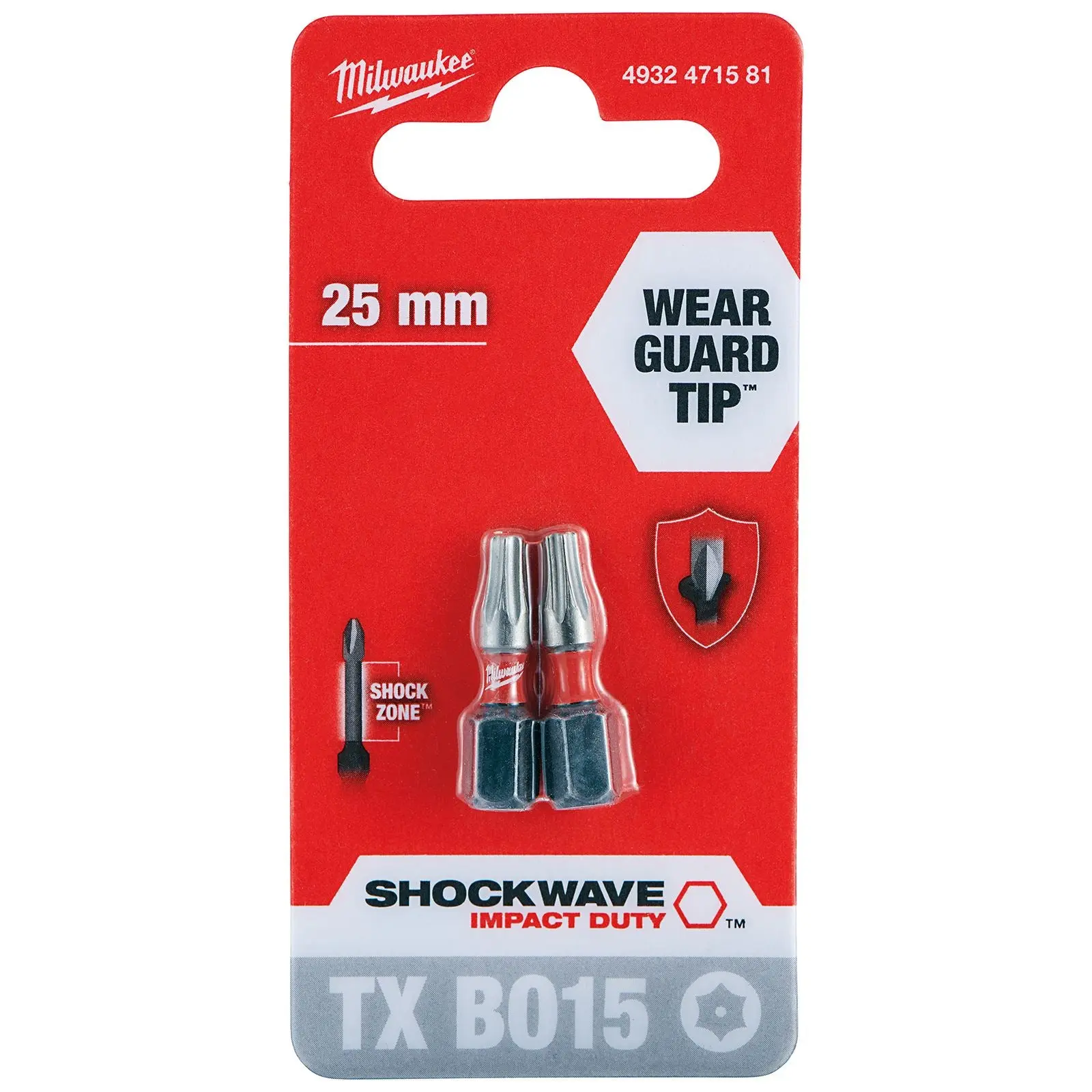 Milwaukee Screwdriver Bits Shockwave Impact Duty PH PZ TX HEX SL Blister Packed - Image 143