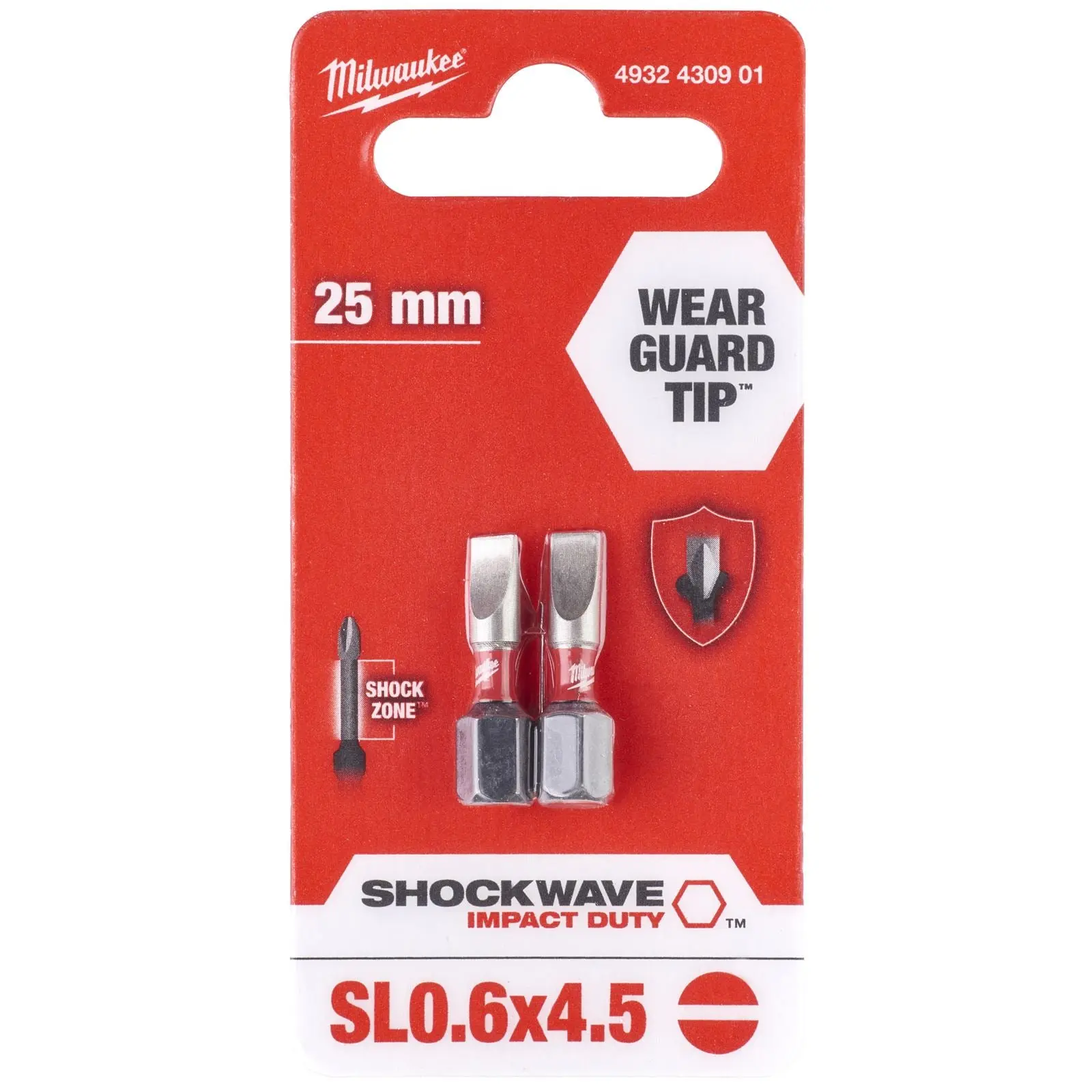 Milwaukee Screwdriver Bits Shockwave Impact Duty PH PZ TX HEX SL Blister Packed - Image 152