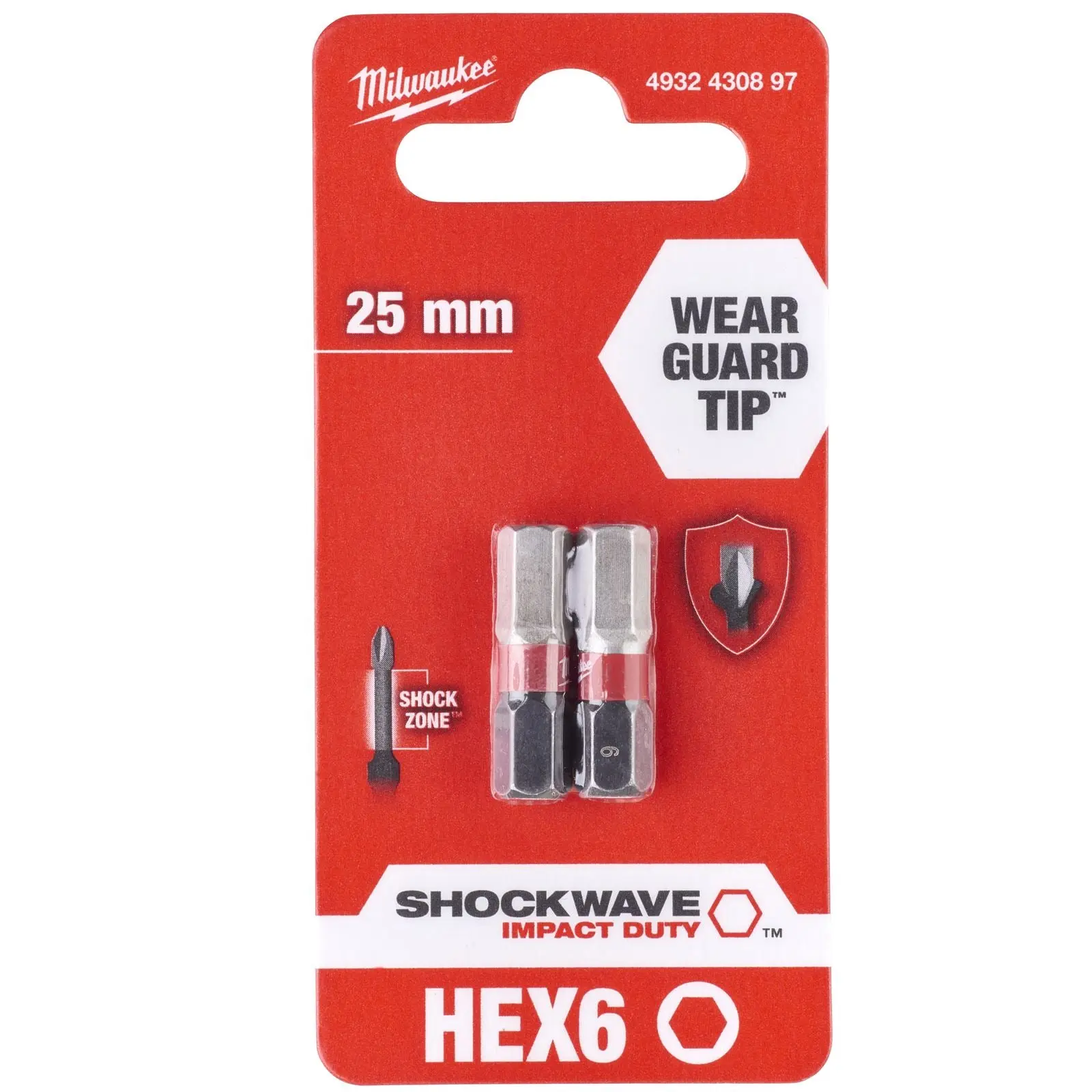 Milwaukee Screwdriver Bits Shockwave Impact Duty PH PZ TX HEX SL Blister Packed - Image 159