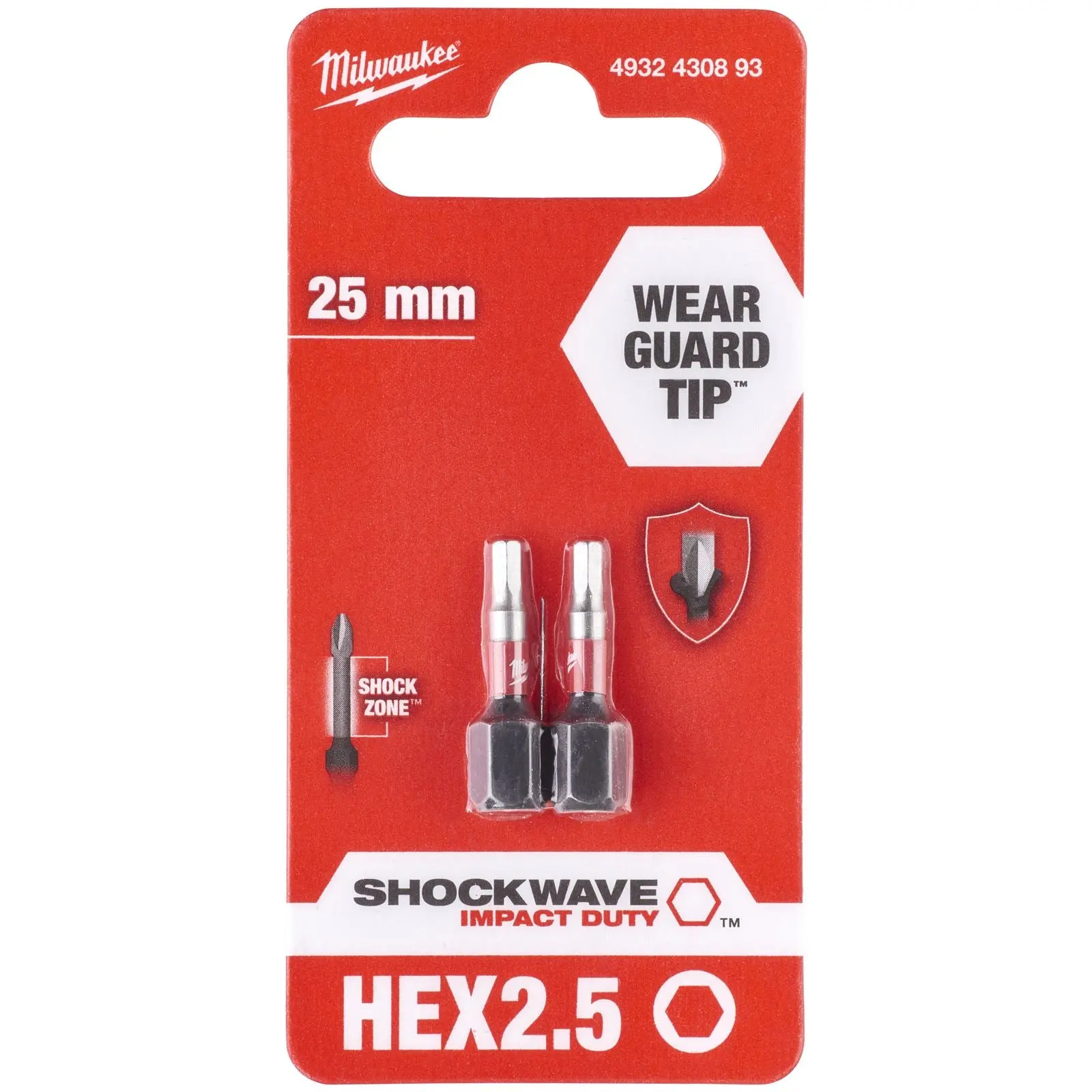 Milwaukee Screwdriver Bits Shockwave Impact Duty PH PZ TX HEX SL Blister Packed - Image 20