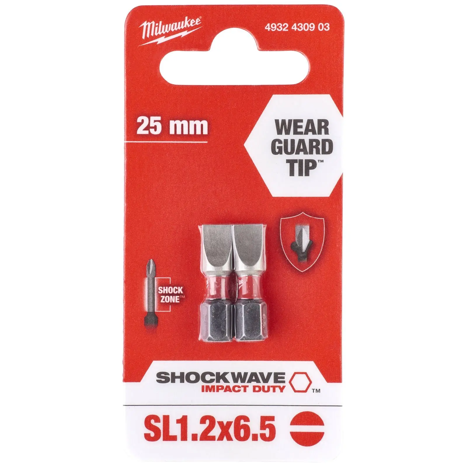 Milwaukee Screwdriver Bits Shockwave Impact Duty PH PZ TX HEX SL Blister Packed - Image 23