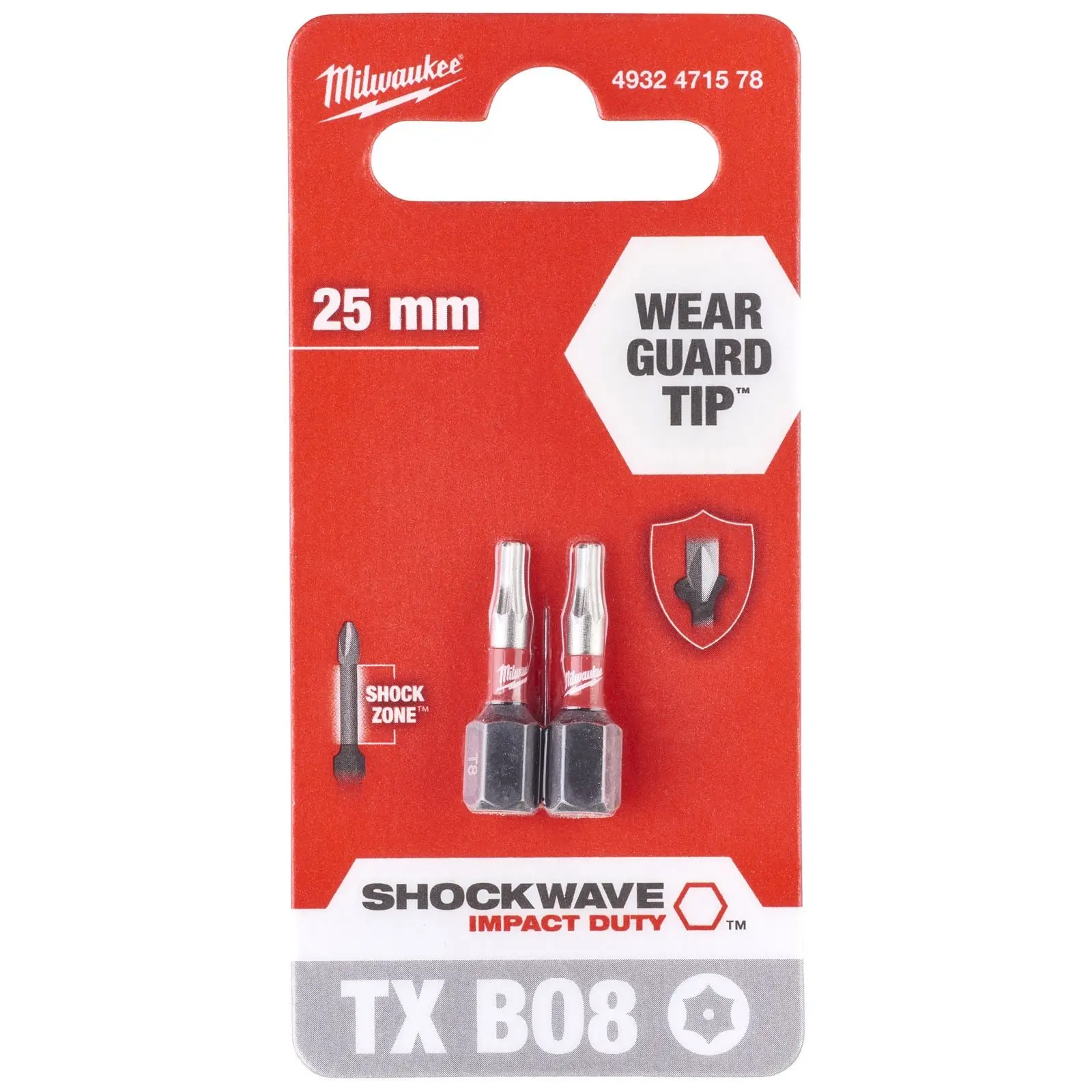 Milwaukee Screwdriver Bits Shockwave Impact Duty PH PZ TX HEX SL Blister Packed - Image 26