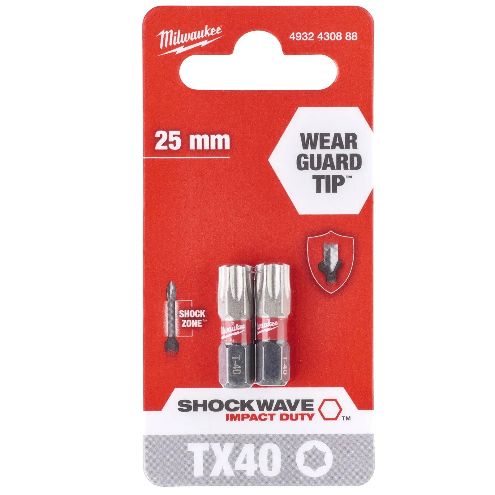 Milwaukee Screwdriver Bits Shockwave Impact Duty PH PZ TX HEX SL Blister Packed - Image 29