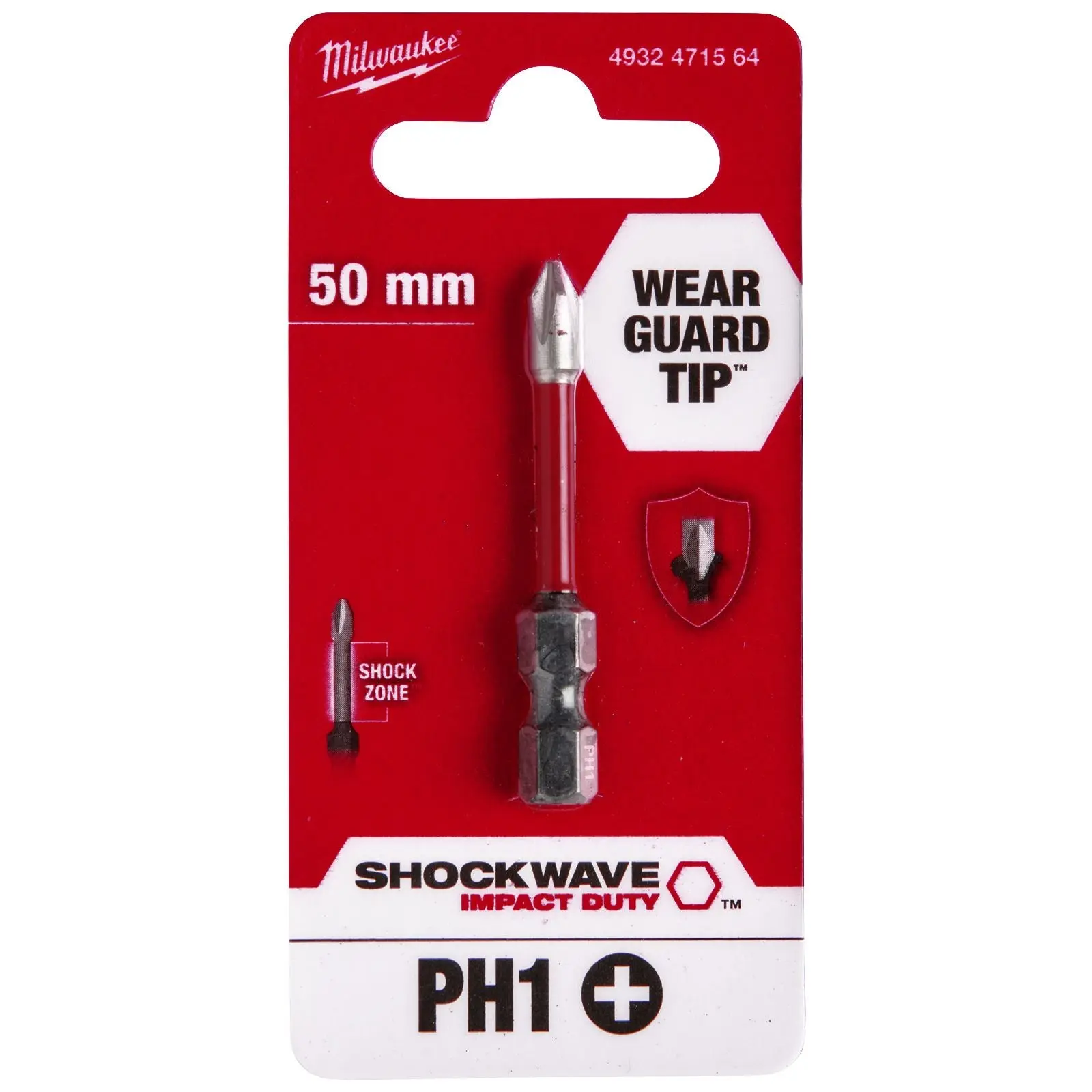 Milwaukee Screwdriver Bits Shockwave Impact Duty PH PZ TX HEX SL Blister Packed - Image 38