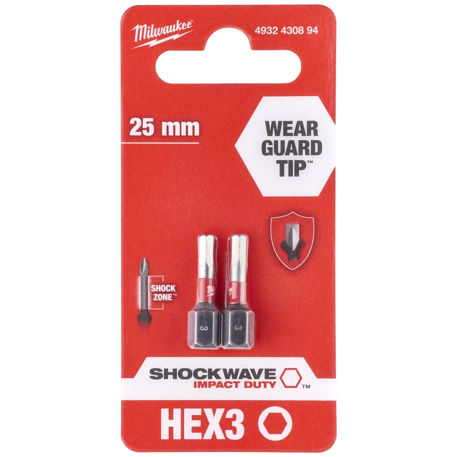 Milwaukee Screwdriver Bits Shockwave Impact Duty PH PZ TX HEX SL Blister Packed - Image 4