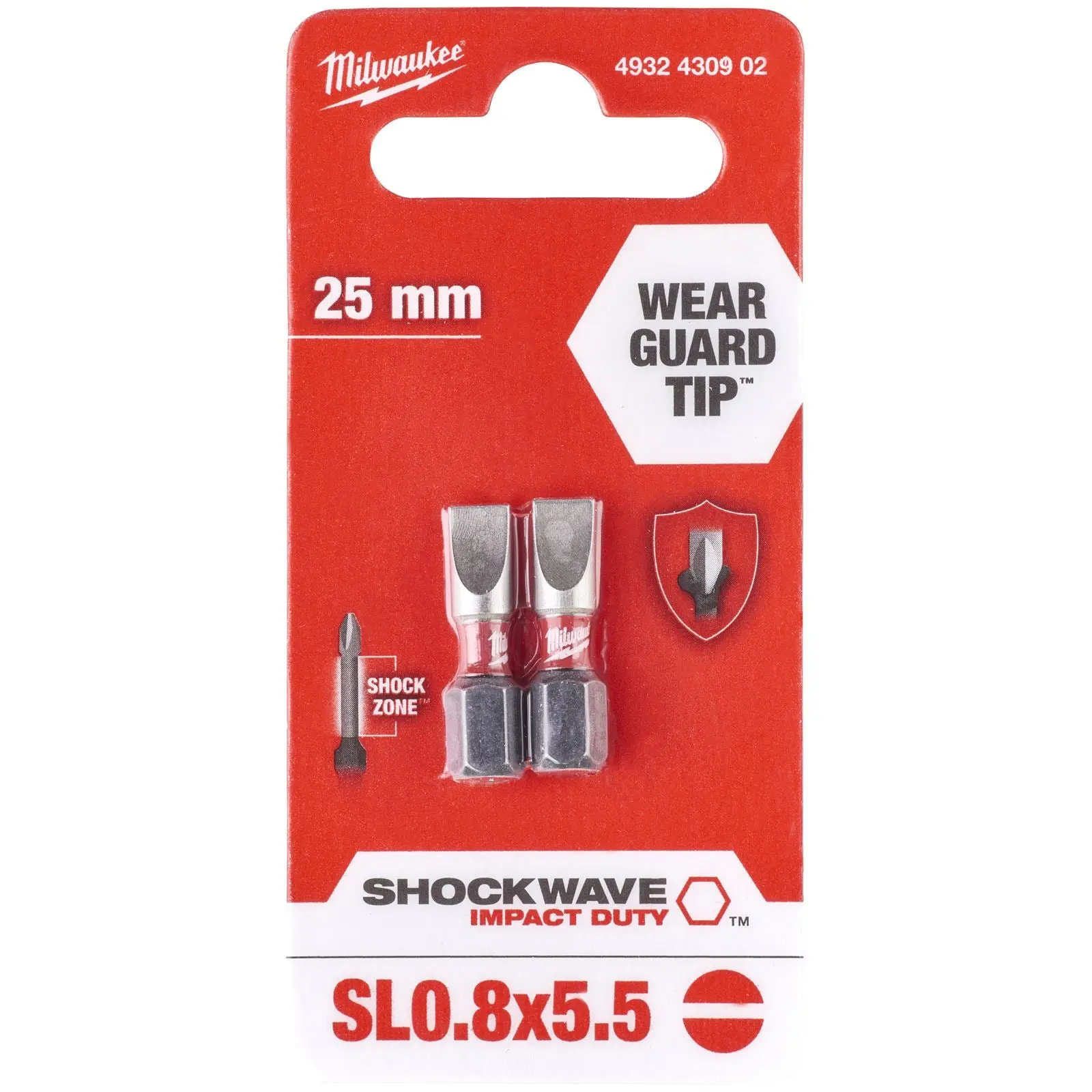 Milwaukee Screwdriver Bits Shockwave Impact Duty PH PZ TX HEX SL Blister Packed - Image 44