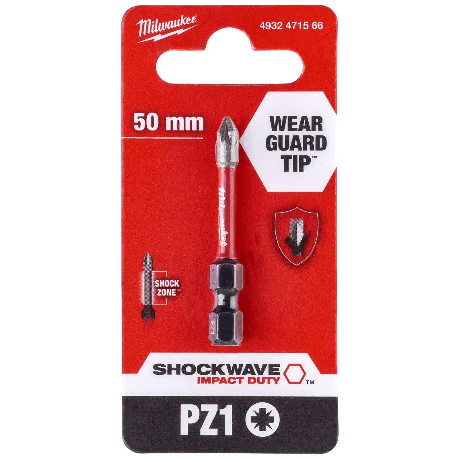 Milwaukee Screwdriver Bits Shockwave Impact Duty PH PZ TX HEX SL Blister Packed - Image 47