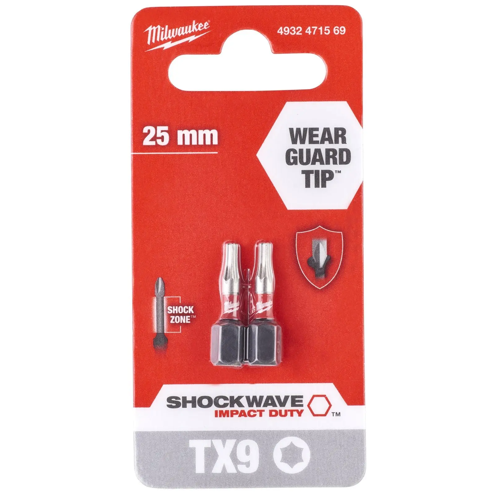 Milwaukee Screwdriver Bits Shockwave Impact Duty PH PZ TX HEX SL Blister Packed - Image 53