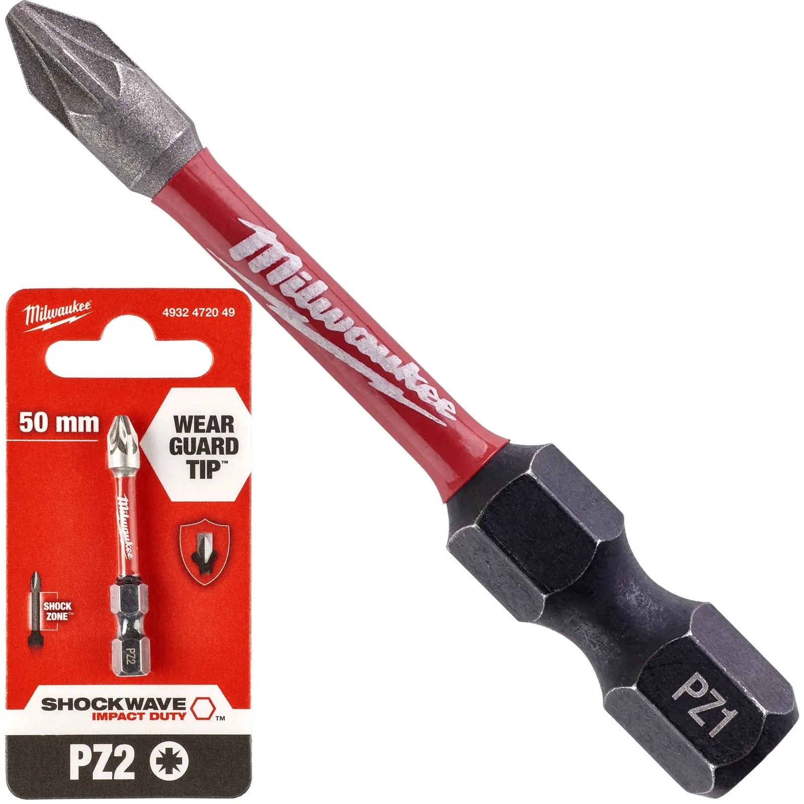 Milwaukee Screwdriver Bits Shockwave Impact Duty PH PZ TX HEX SL Blister Packed - Image 56