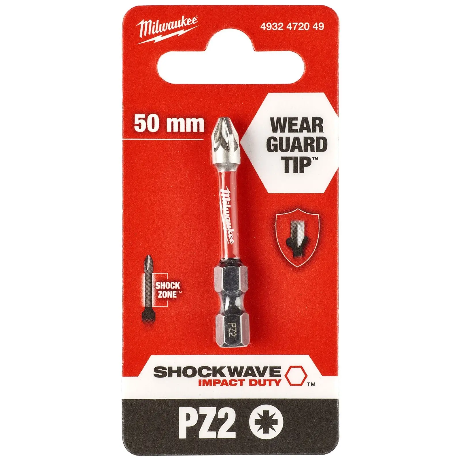 Milwaukee Screwdriver Bits Shockwave Impact Duty PH PZ TX HEX SL Blister Packed - Image 57
