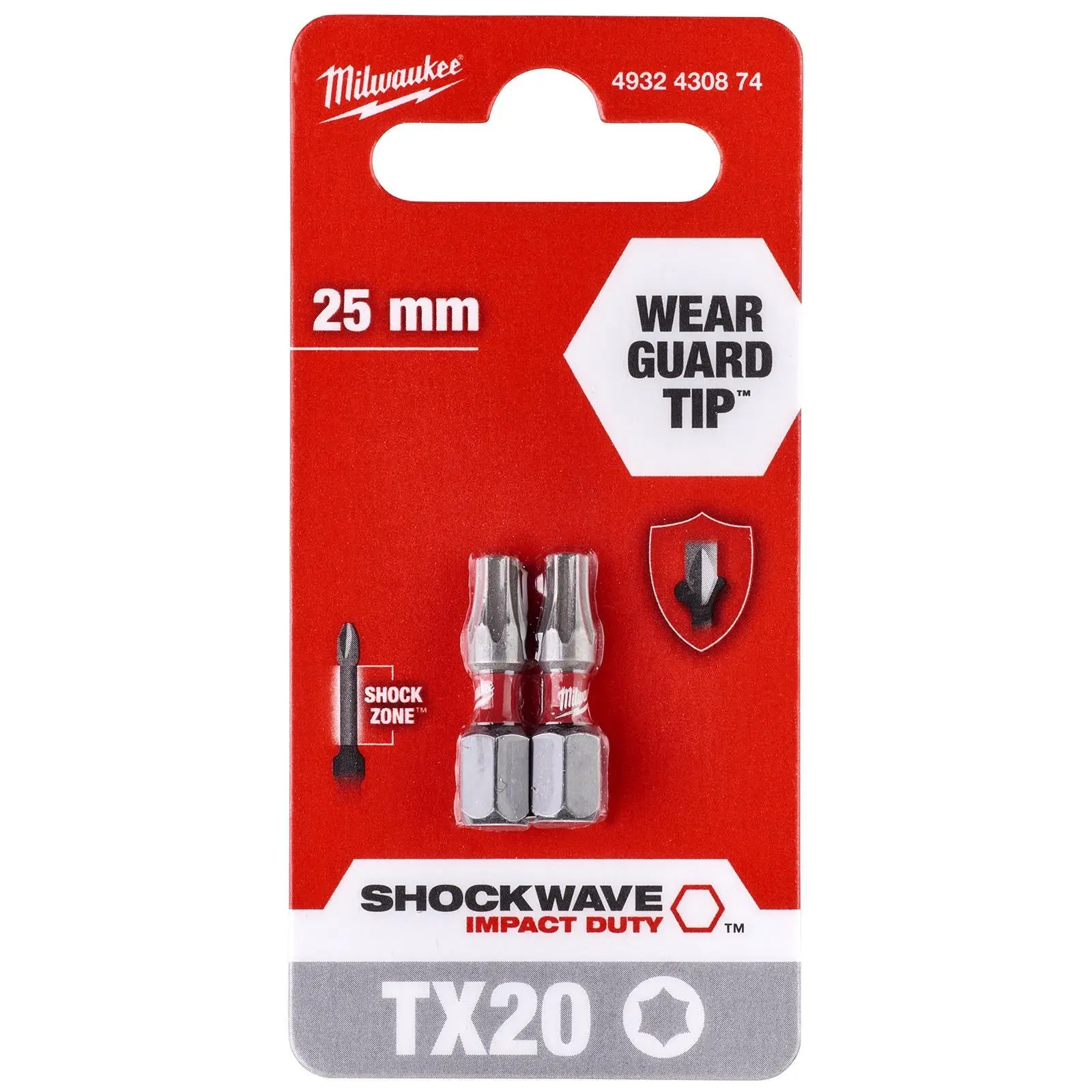 Milwaukee Screwdriver Bits Shockwave Impact Duty PH PZ TX HEX SL Blister Packed - Image 7