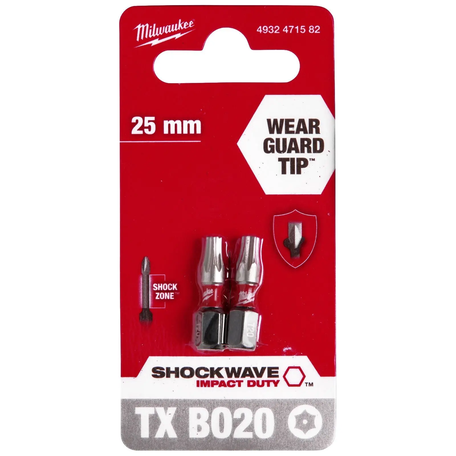 Milwaukee Screwdriver Bits Shockwave Impact Duty PH PZ TX HEX SL Blister Packed - Image 73