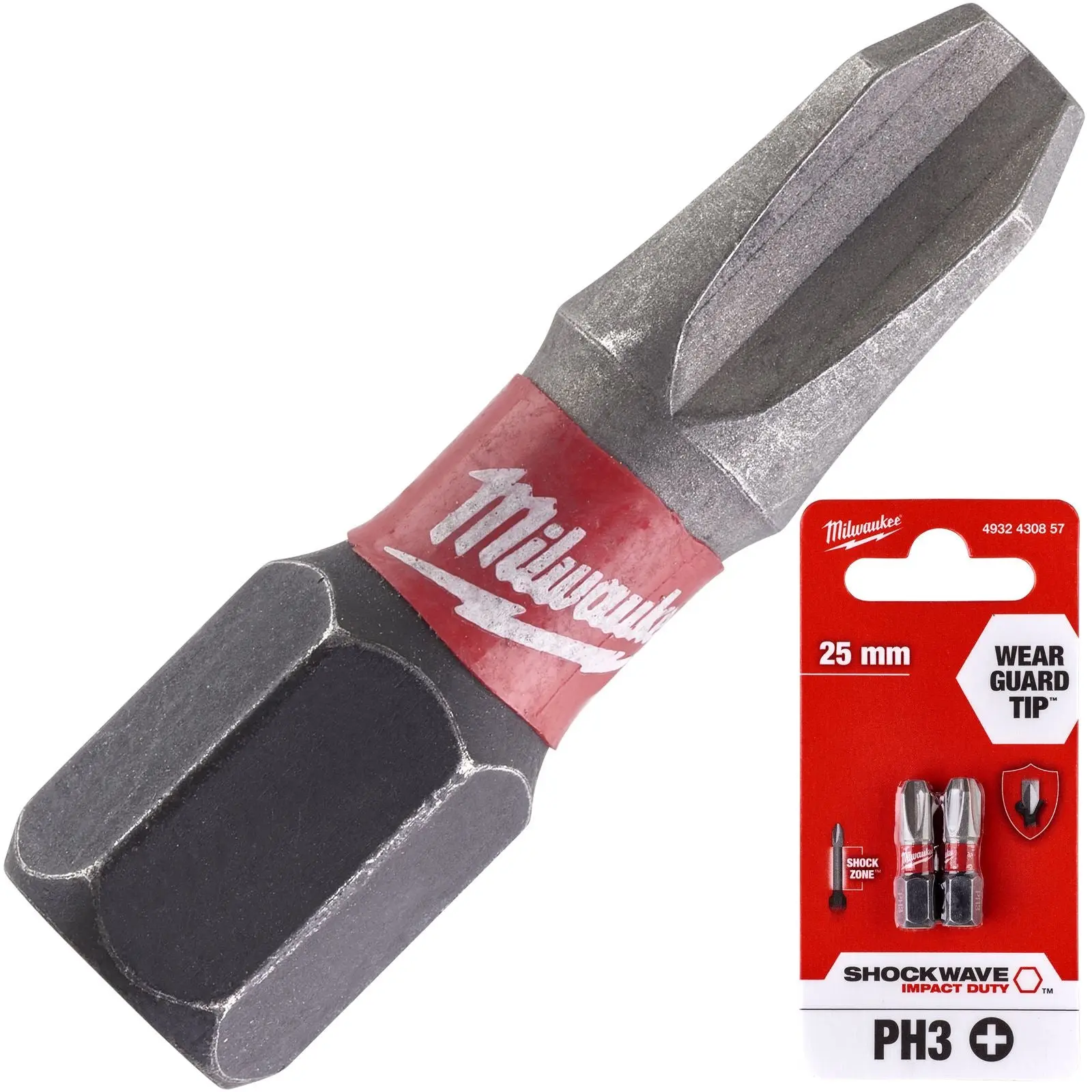 Milwaukee Screwdriver Bits Shockwave Impact Duty PH PZ TX HEX SL Blister Packed - Image 75