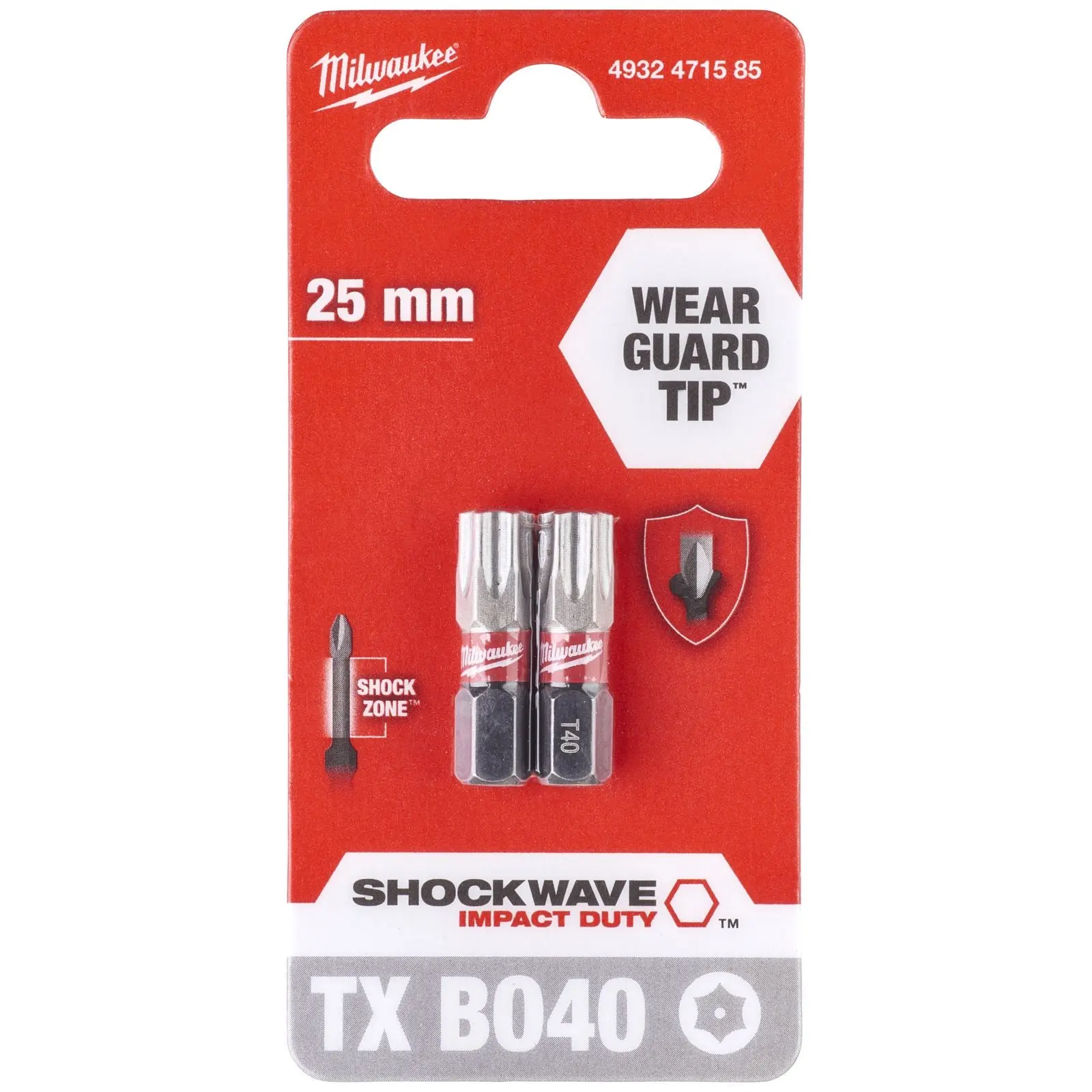 Milwaukee Screwdriver Bits Shockwave Impact Duty PH PZ TX HEX SL Blister Packed - Image 82
