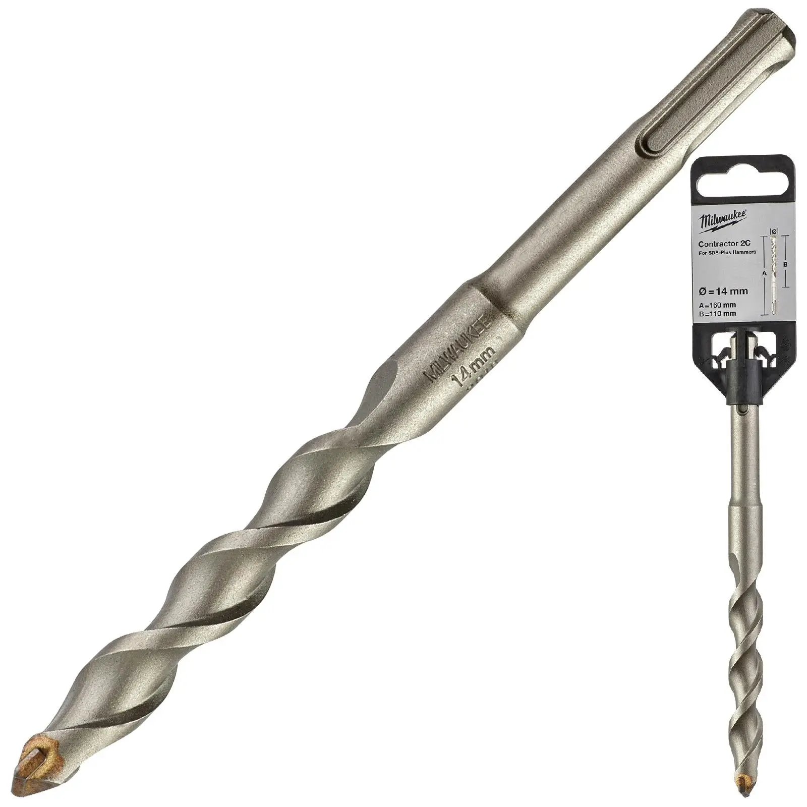 Milwaukee SDS Plus Contractor Hammer Drill Bits 2 Cut - Image 101