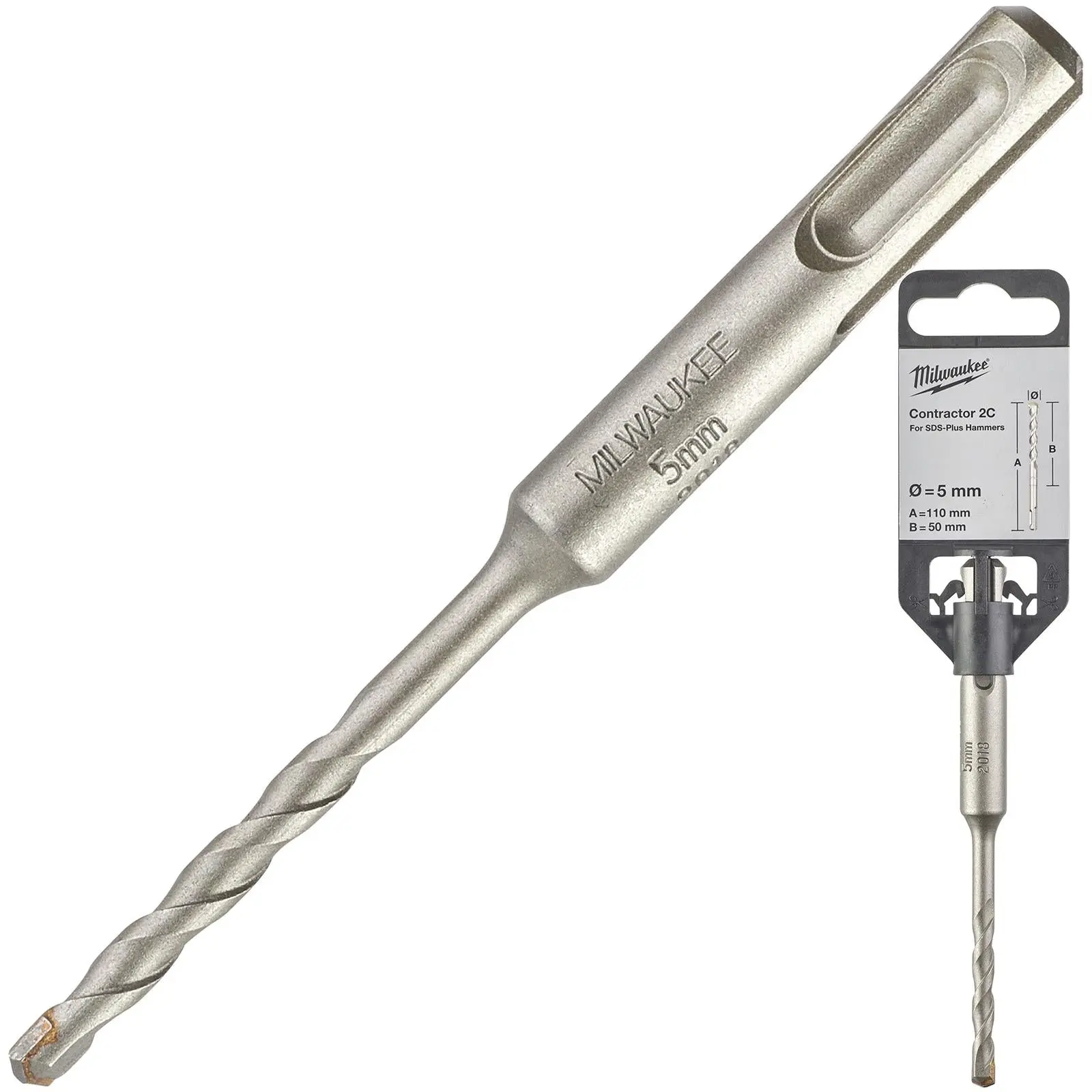 Milwaukee SDS Plus Contractor Hammer Drill Bits 2 Cut - Image 110
