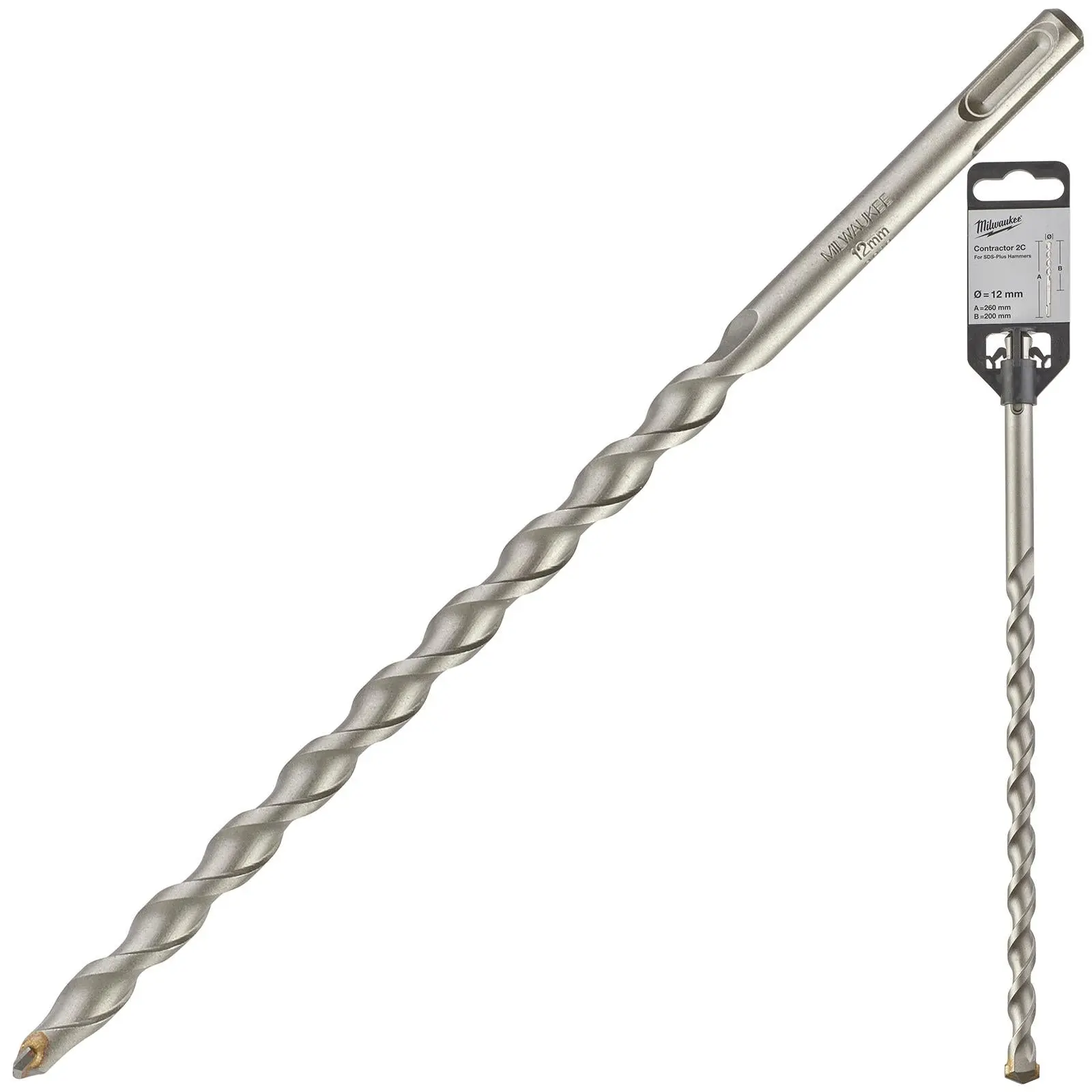Milwaukee SDS Plus Contractor Hammer Drill Bits 2 Cut - Image 20