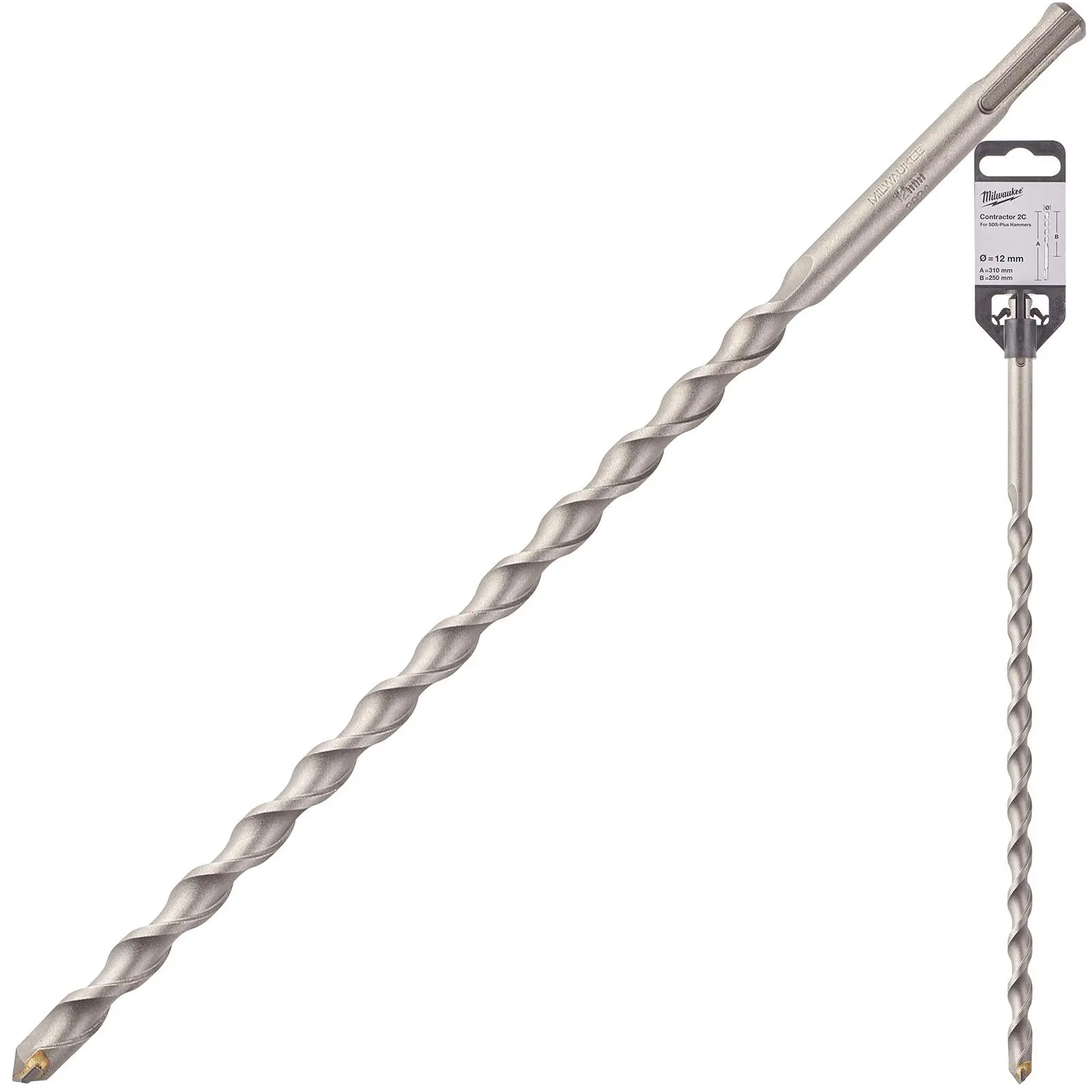 Milwaukee SDS Plus Contractor Hammer Drill Bits 2 Cut - Image 29
