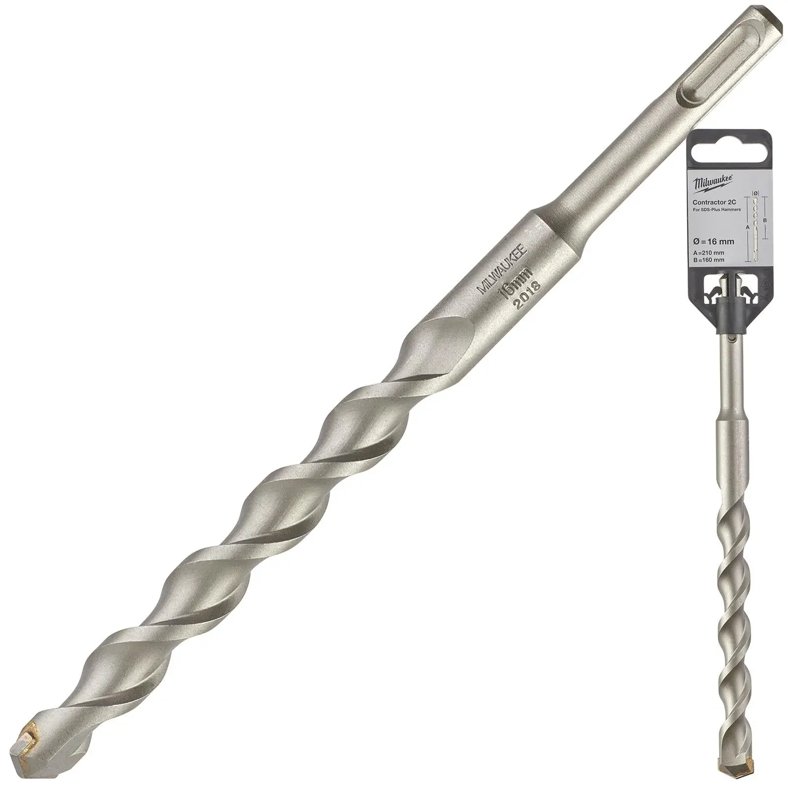 Milwaukee SDS Plus Contractor Hammer Drill Bits 2 Cut - Image 71