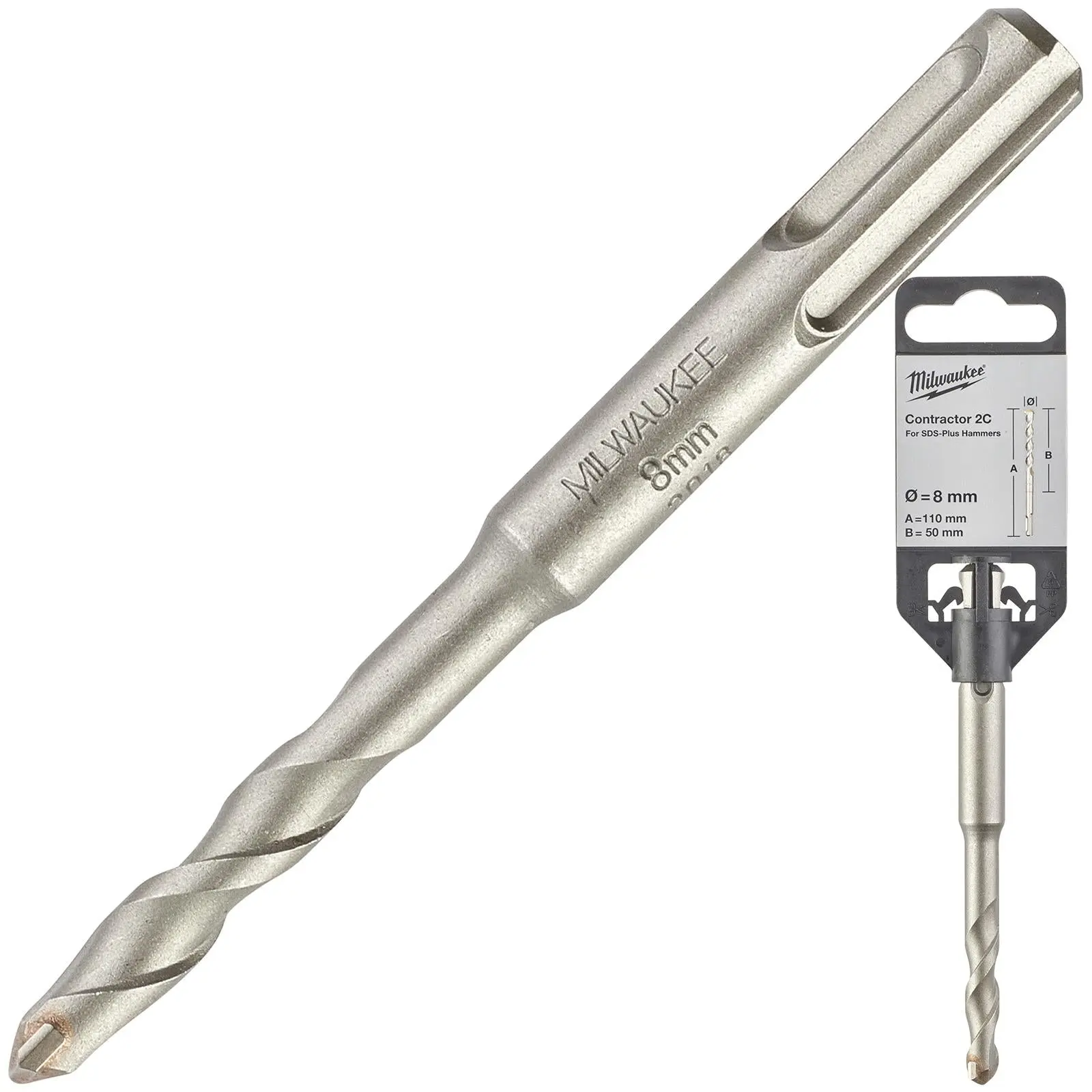 Milwaukee SDS Plus Contractor Hammer Drill Bits 2 Cut - Image 95