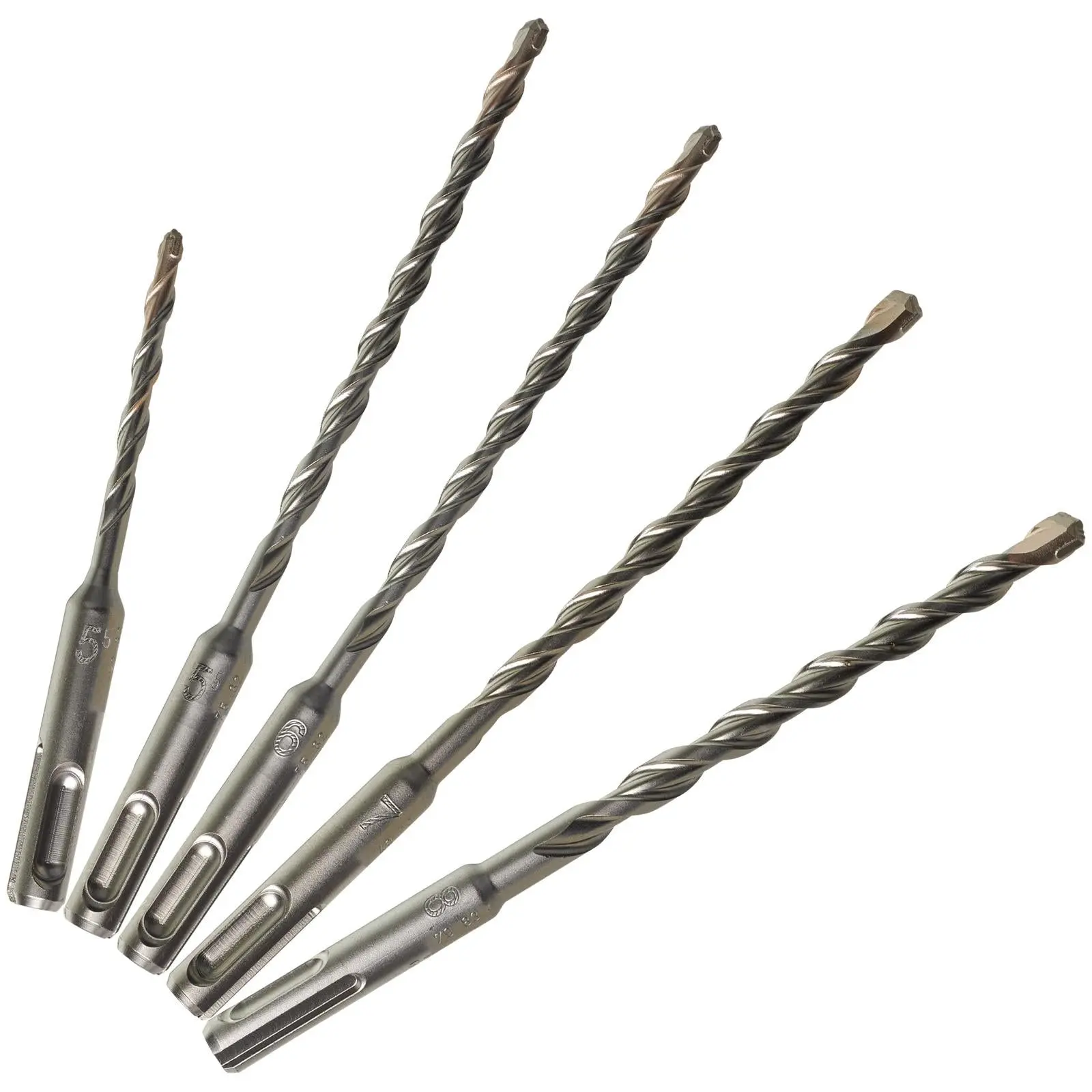 Milwaukee SDS Plus M2 Hammer Drill Bit Set 2 Cut 5 Piece