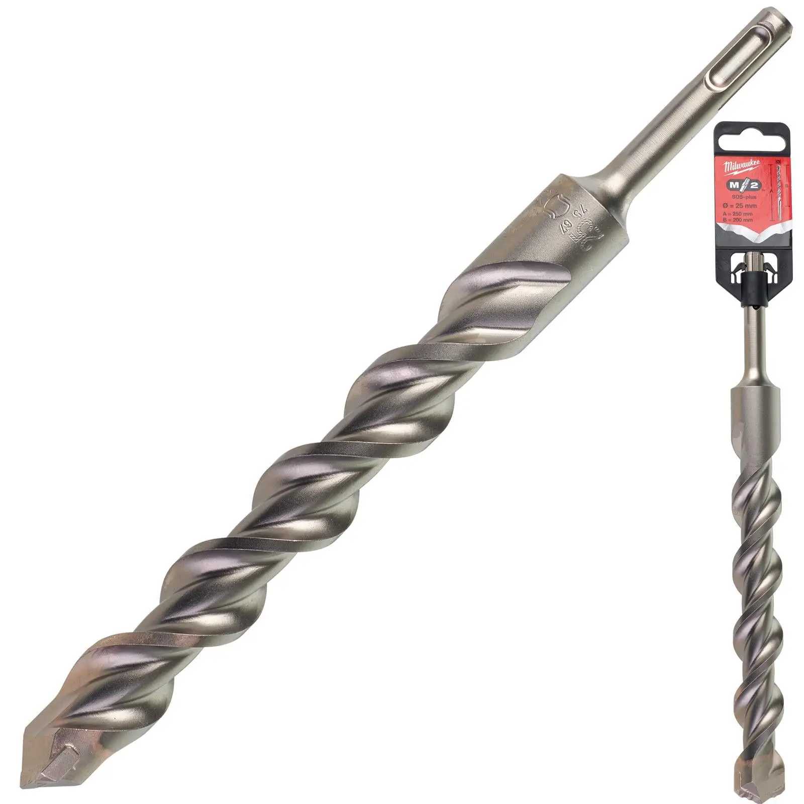 Milwaukee SDS Plus M2 Hammer Drill Bits 2 Cut 3-26 mm Diameter - Image 106