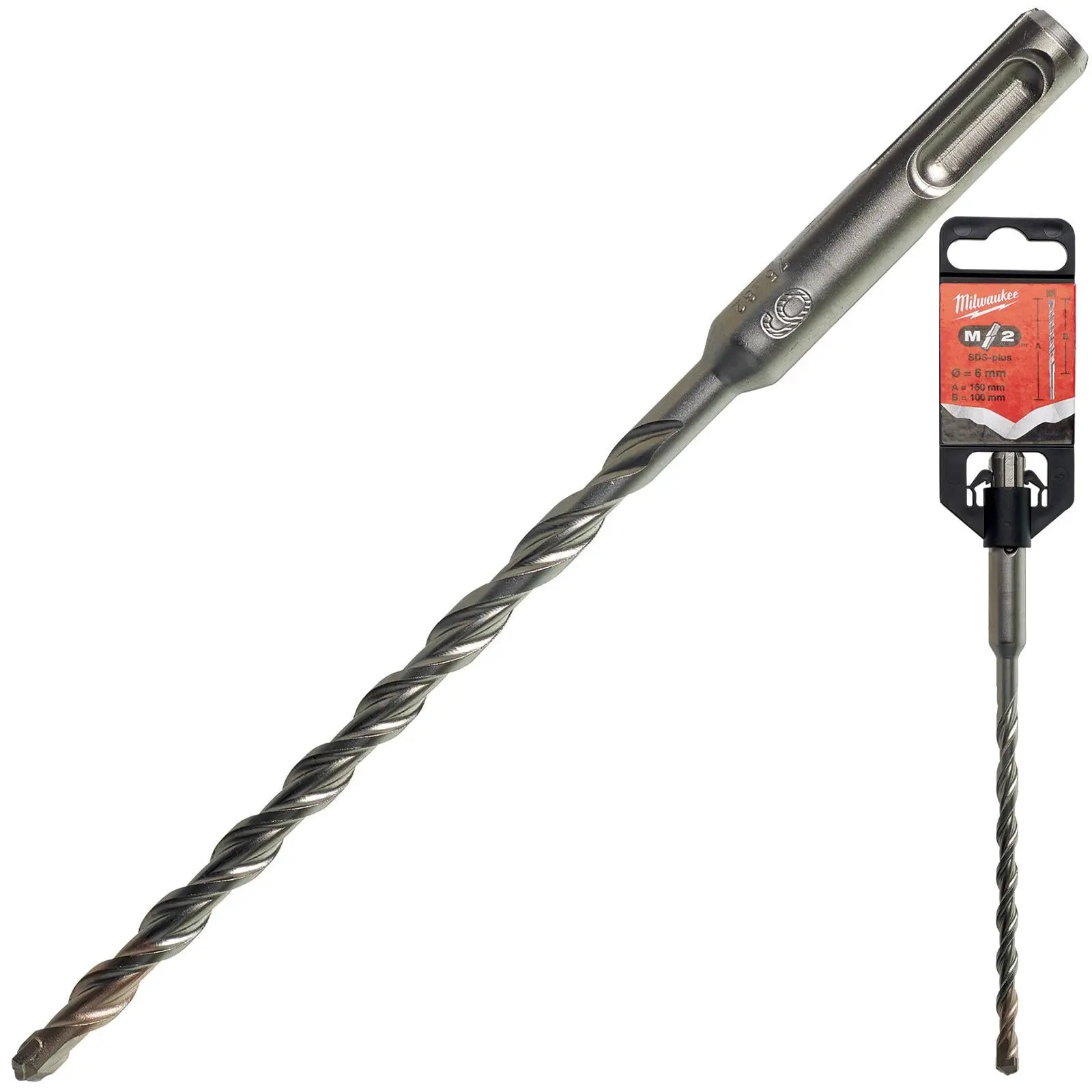 Milwaukee SDS Plus M2 Hammer Drill Bits 2 Cut 3-26 mm Diameter - Image 124