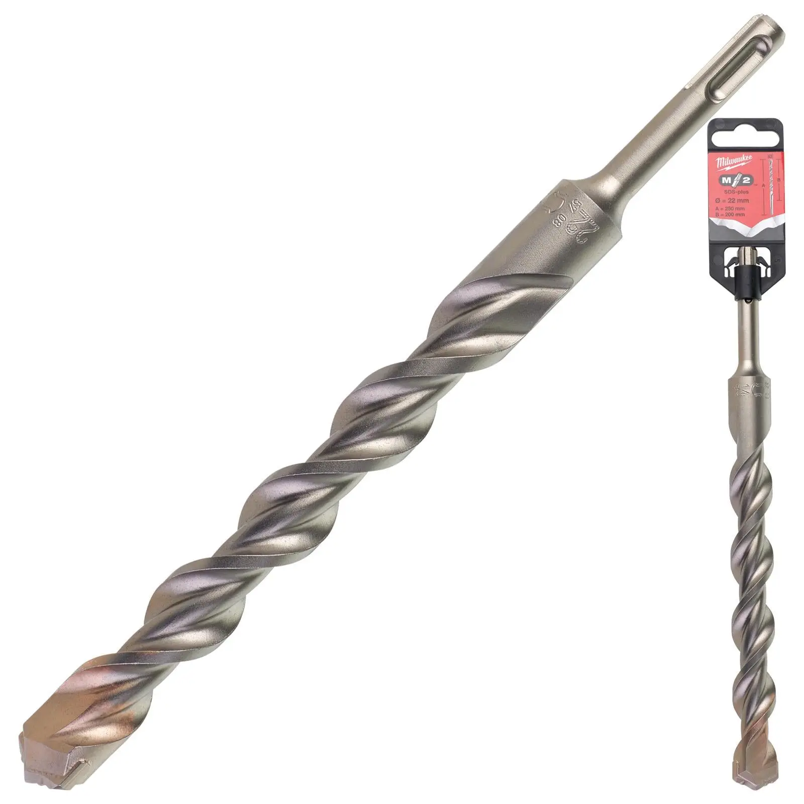 Milwaukee SDS Plus M2 Hammer Drill Bits 2 Cut 3-26 mm Diameter - Image 172