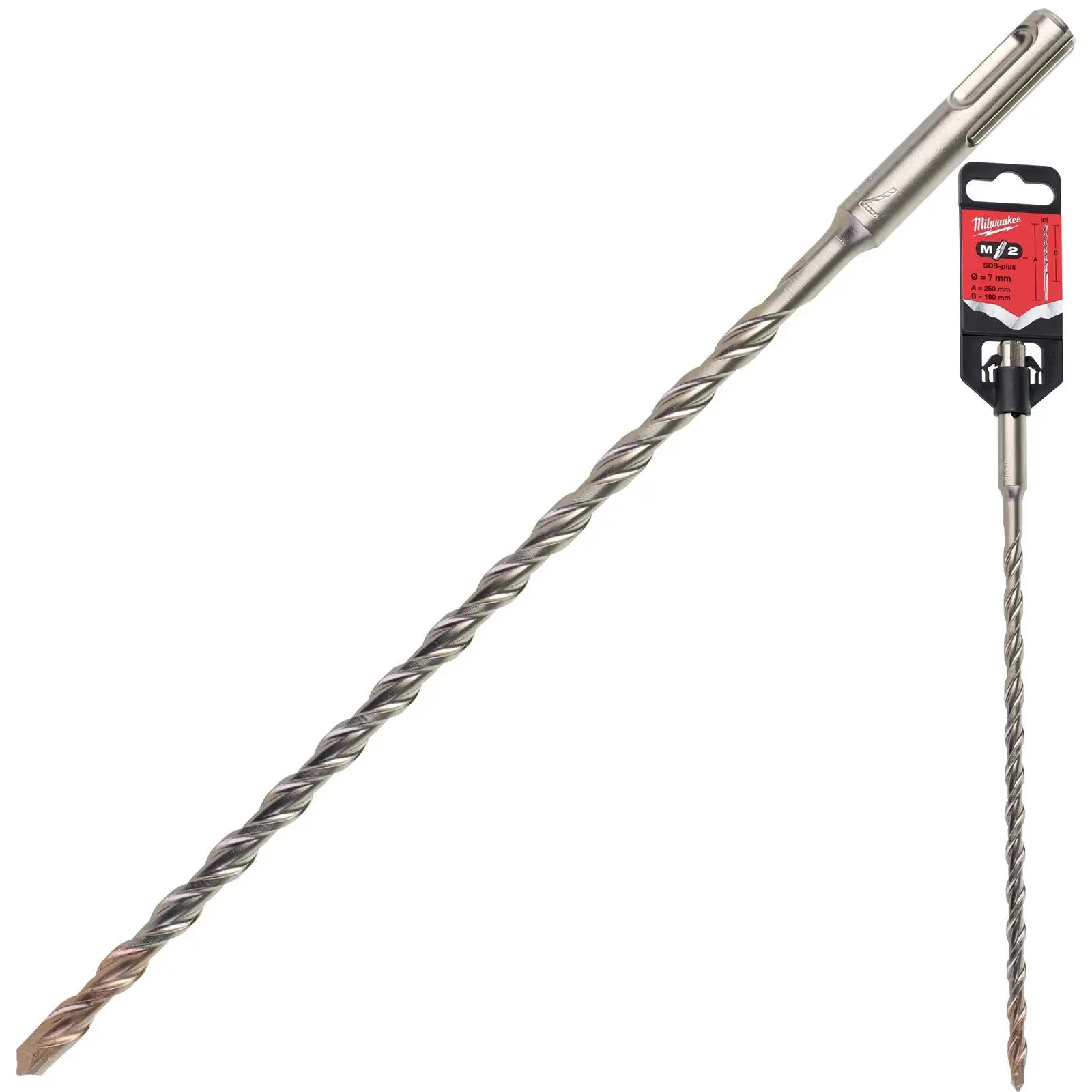 Milwaukee SDS Plus M2 Hammer Drill Bits 2 Cut 3-26 mm Diameter - Image 2