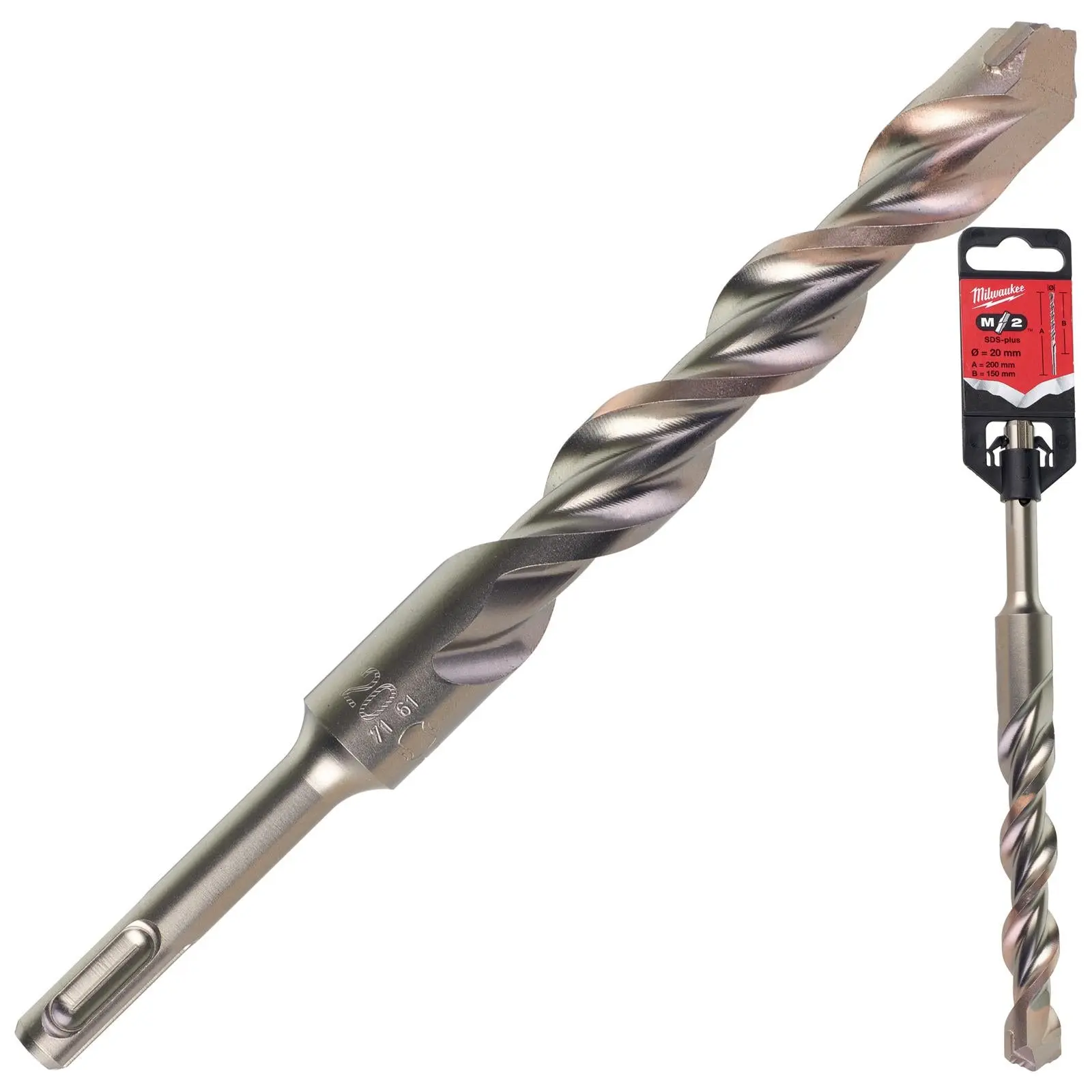 Milwaukee SDS Plus M2 Hammer Drill Bits 2 Cut 3-26 mm Diameter - Image 214