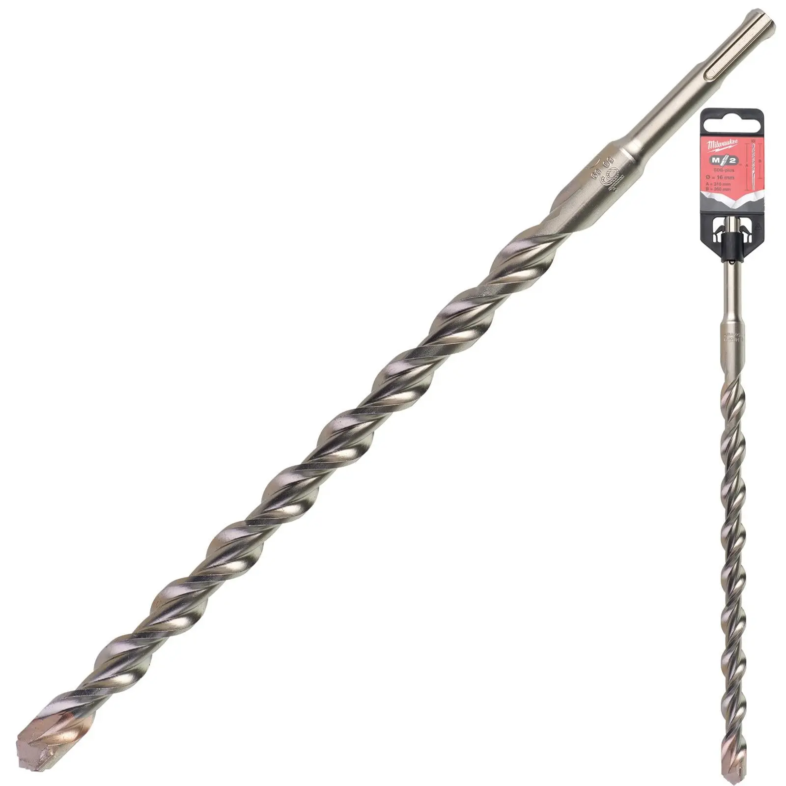 Milwaukee SDS Plus M2 Hammer Drill Bits 2 Cut 3-26 mm Diameter - Image 244