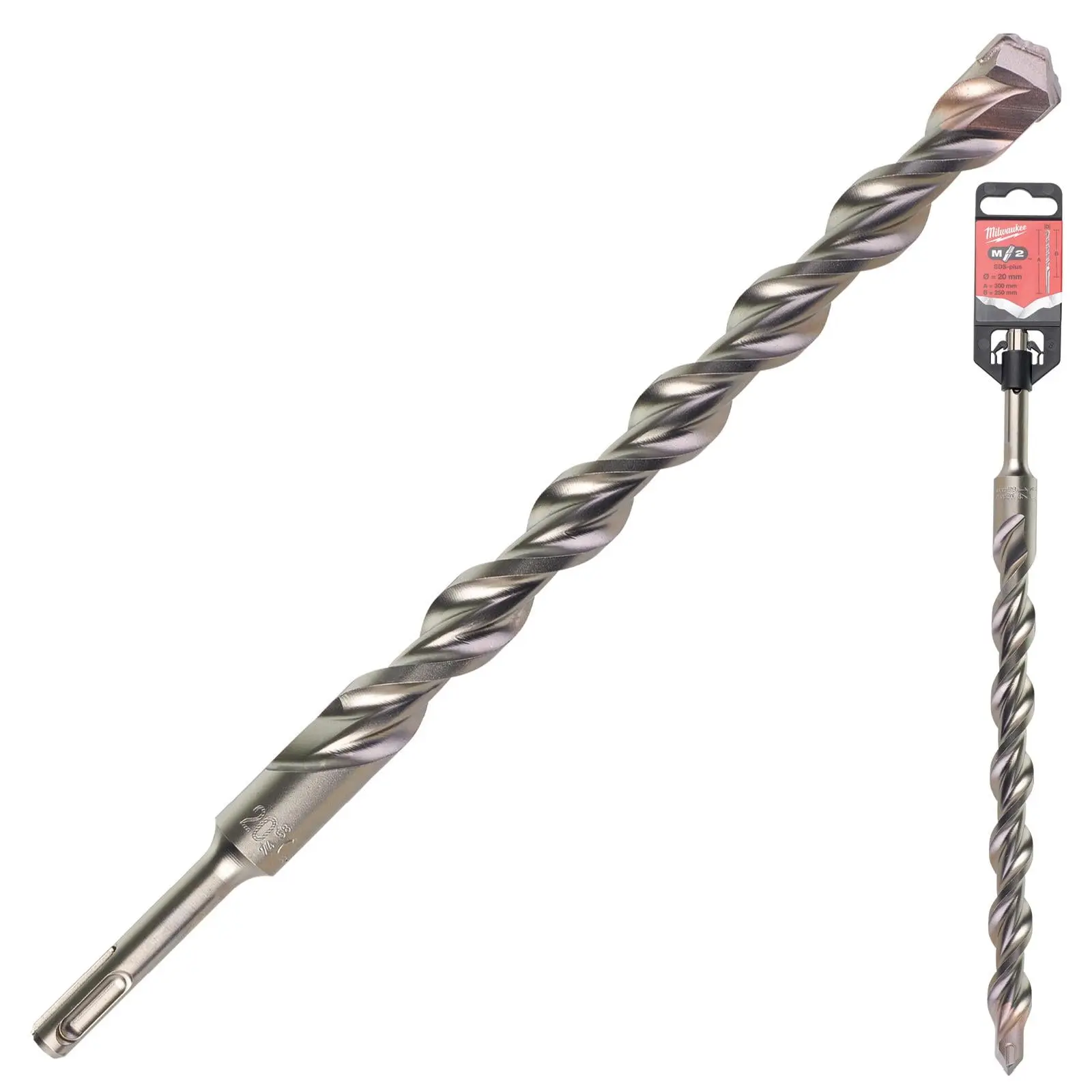 Milwaukee SDS Plus M2 Hammer Drill Bits 2 Cut 3-26 mm Diameter - Image 65